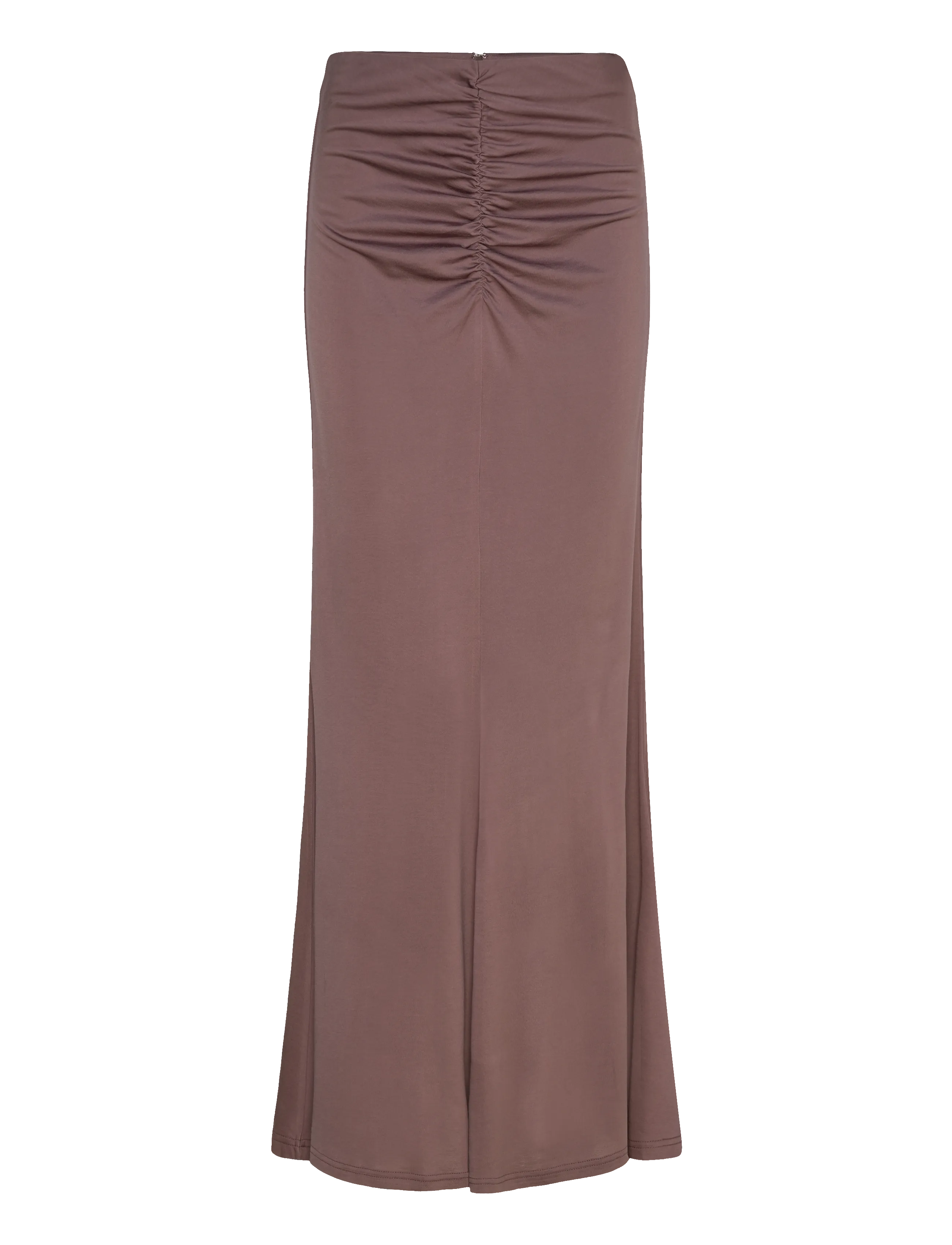 MALINA Majori Ruched Jersey Maxi Rock Braun - M - Damen
