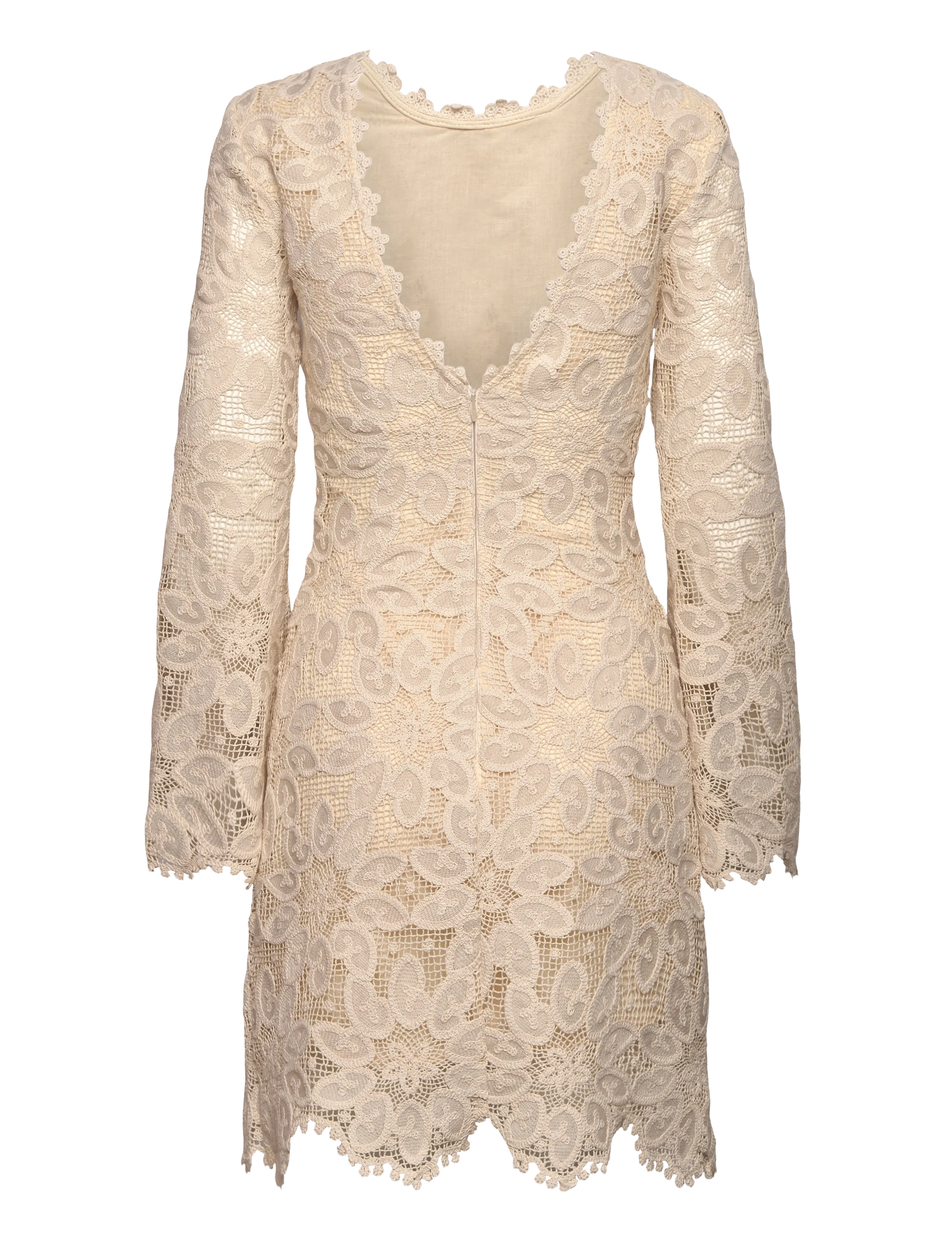 Malina - Imani Guipure Lace Mini Dress - sand - 2