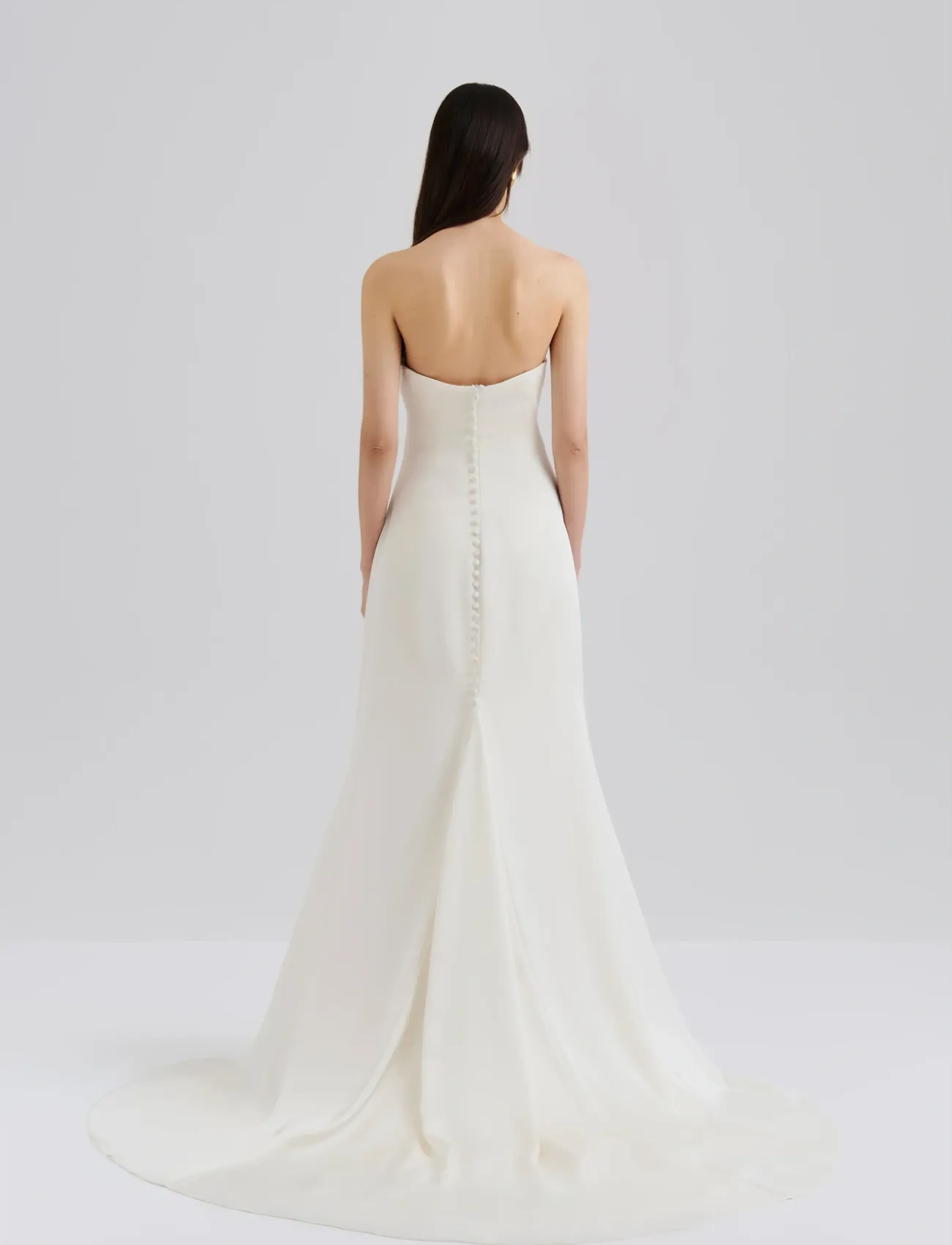 Malina - Zelda Strapless Neck Scarf Bridal Gown - brudekjoler - cream - 2