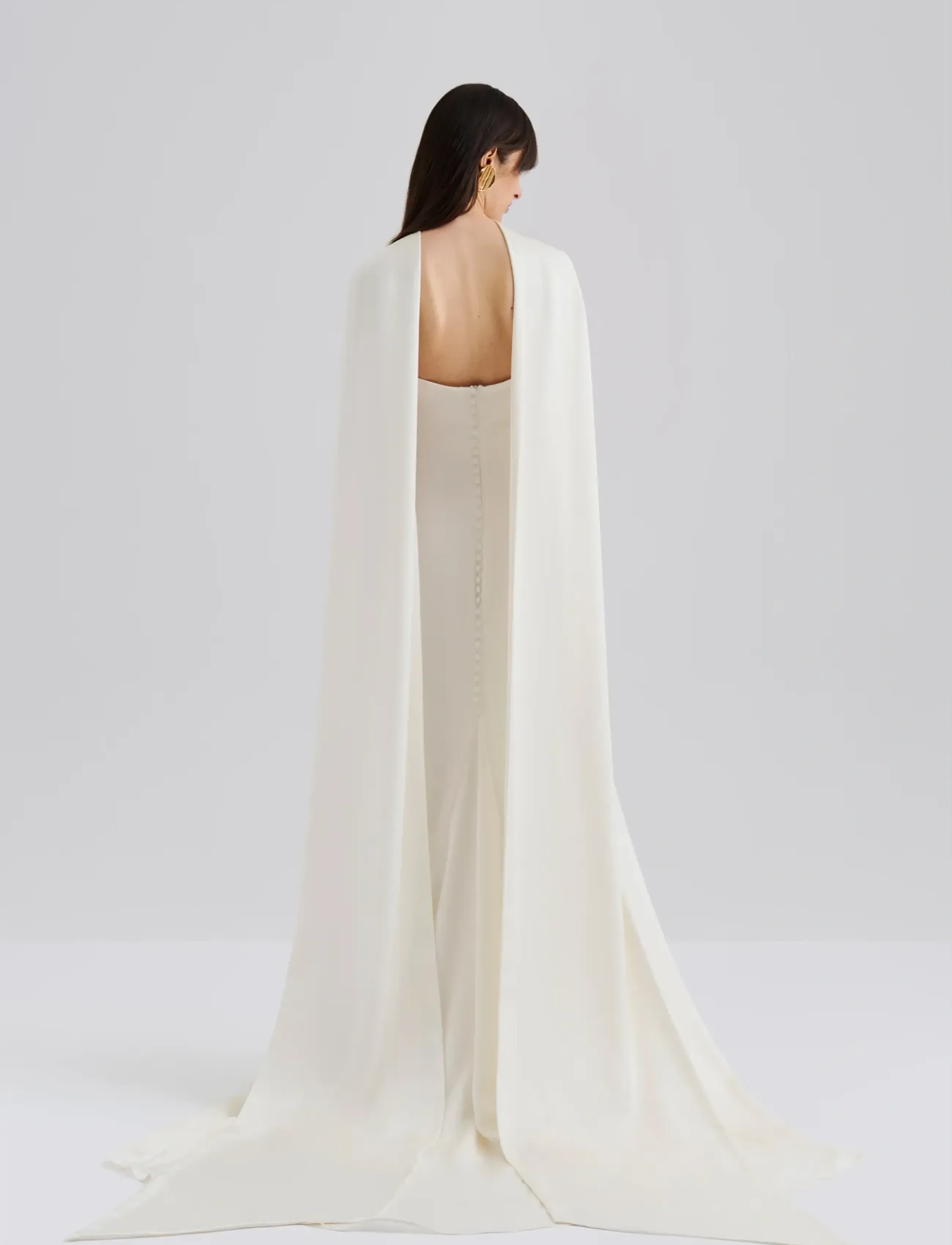 Malina - Zelda Strapless Neck Scarf Bridal Gown - brudekjoler - cream - 3