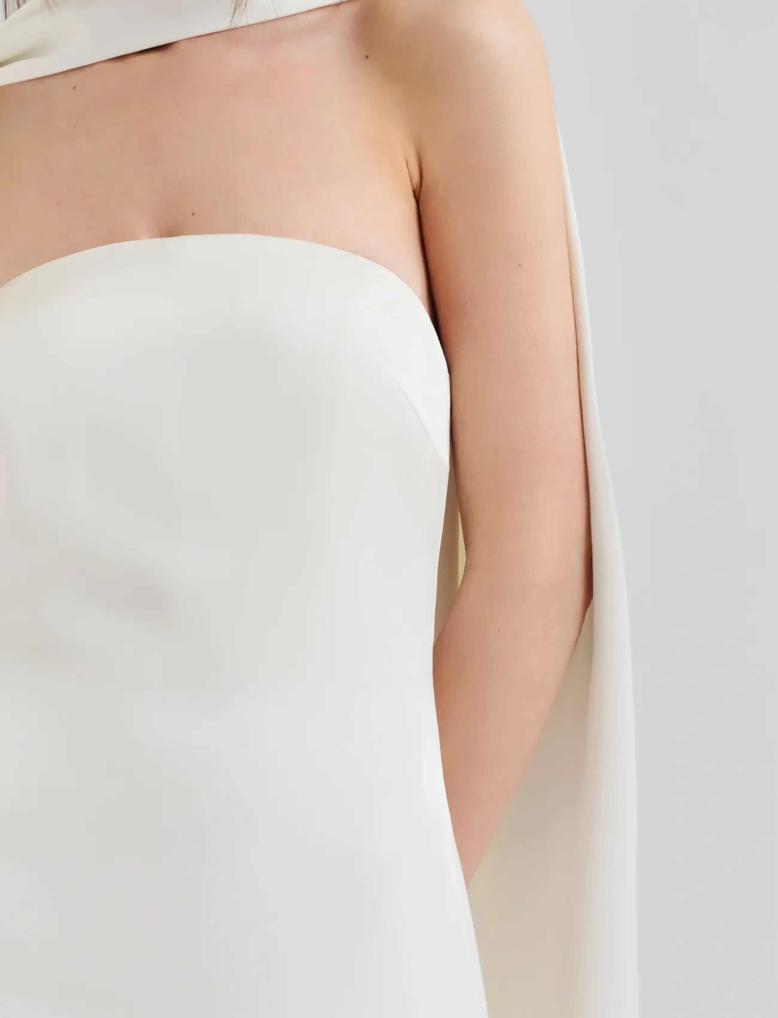 Malina - Zelda Strapless Neck Scarf Bridal Gown - brudekjoler - cream - 5