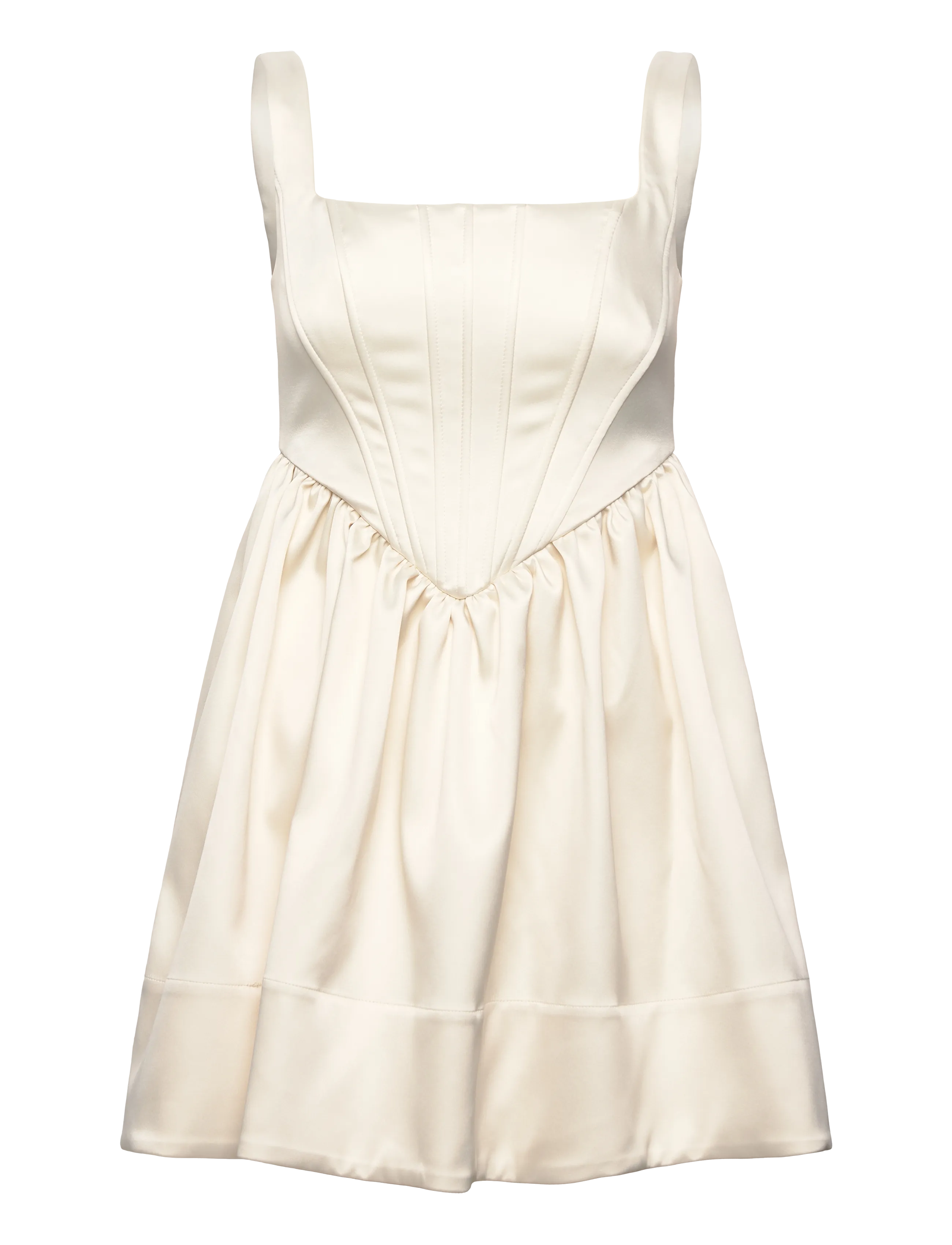 MALINA Livia Drop Waist Mini Kleid Cream - 40 - Damen