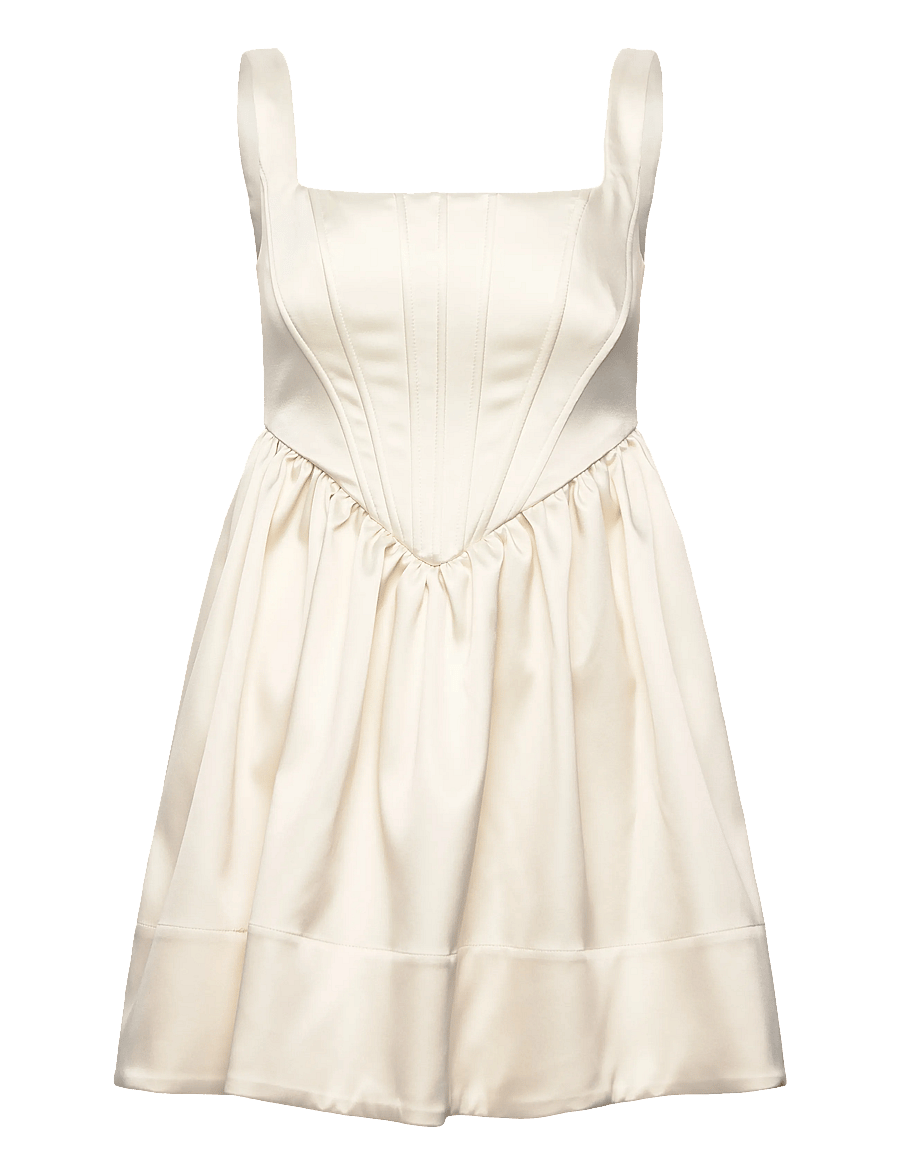 Malina - Livia Drop Waist Mini Dress - partykleider - vanilla - 1