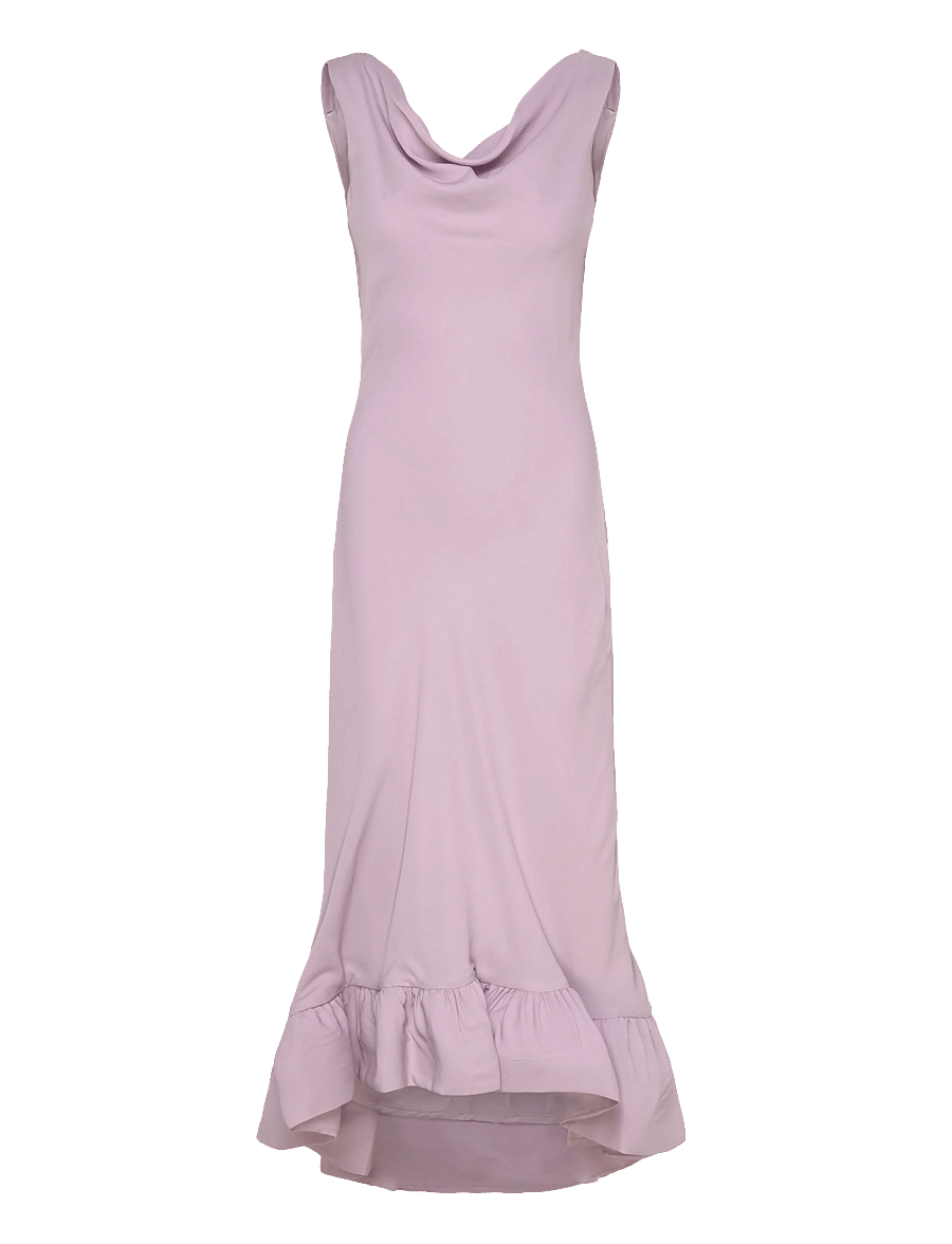 Malina - Alia Cowl Neck Ruffled Maxi Dress - abendkleider - lavender - 1