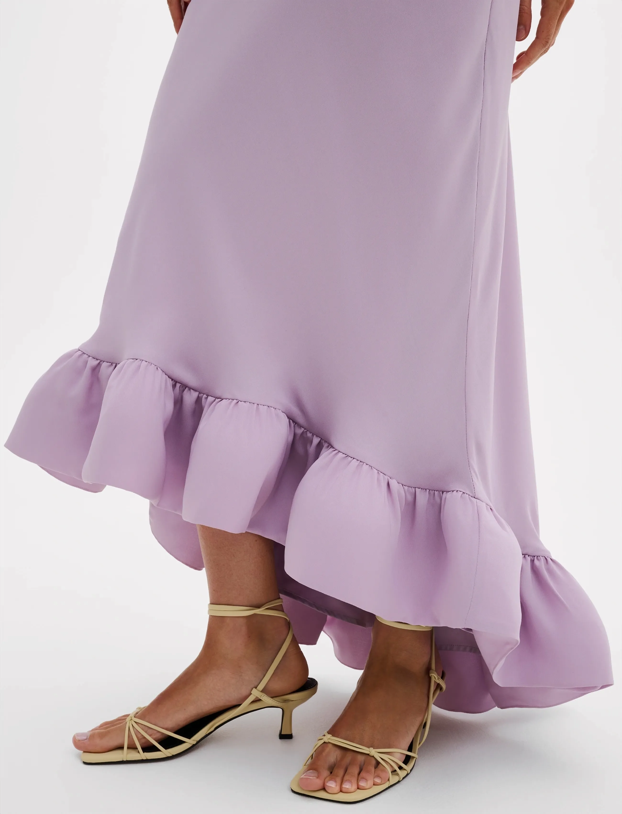 Malina - Alia Cowl Neck Ruffled Maxi Dress - avondjurken - lavender - 5