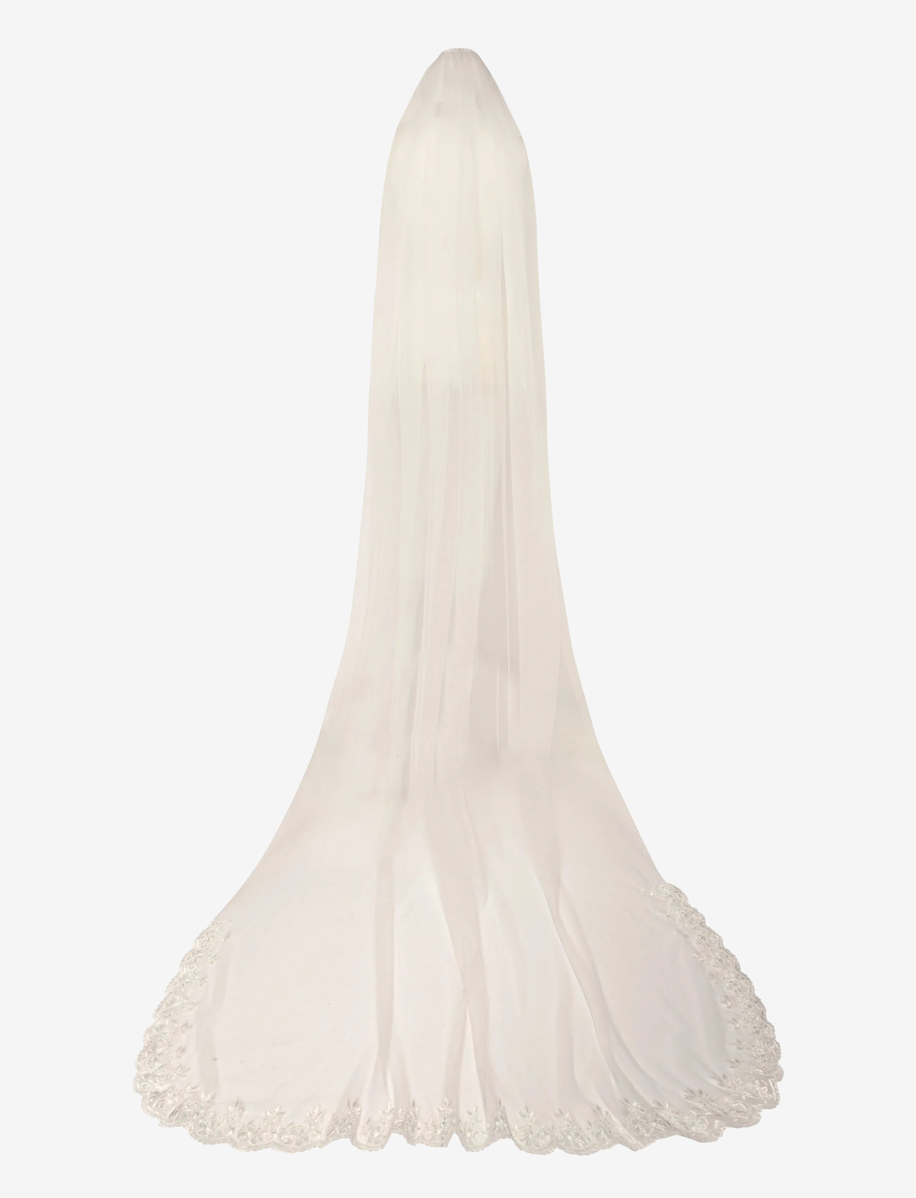 Malina - Lace trimmed cathedral veil - brudekjoler - ivory - 2