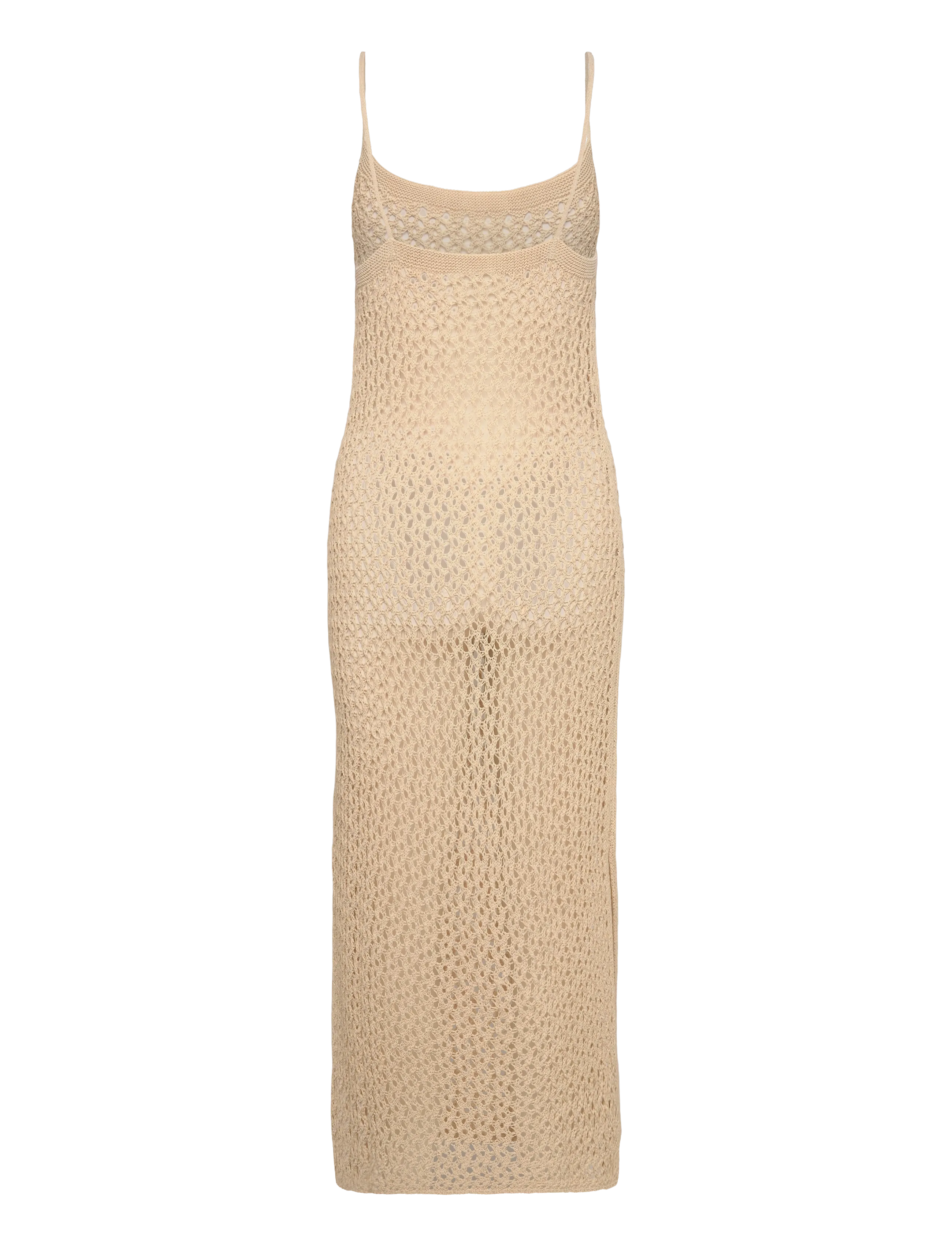 Malina - Claudine Knitted Slip Beach Maxi Dress - strandtøj - sand - 2