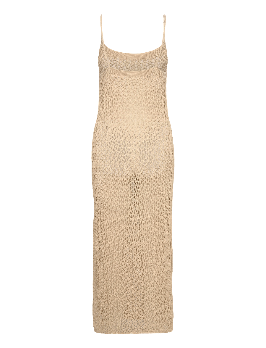 Malina - Claudine Knitted Slip Beach Maxi Dress - strandmode - sand - 2