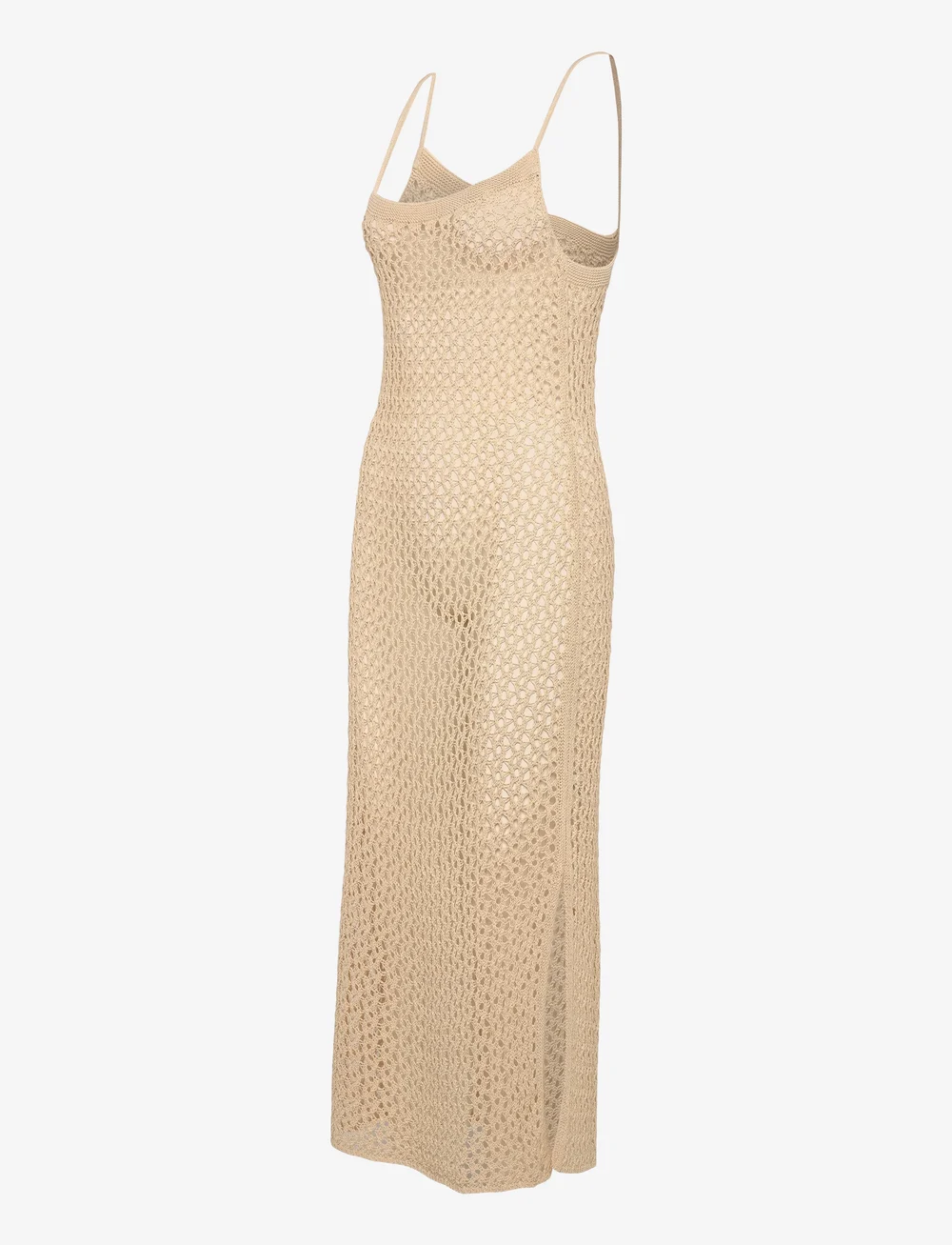 Malina - Claudine Knitted Slip Beach Maxi Dress - strandmode - sand - 3