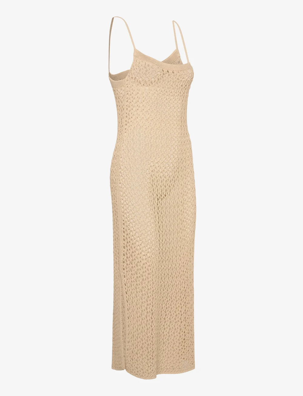 Malina - Claudine Knitted Slip Beach Maxi Dress - strandmode - sand - 4