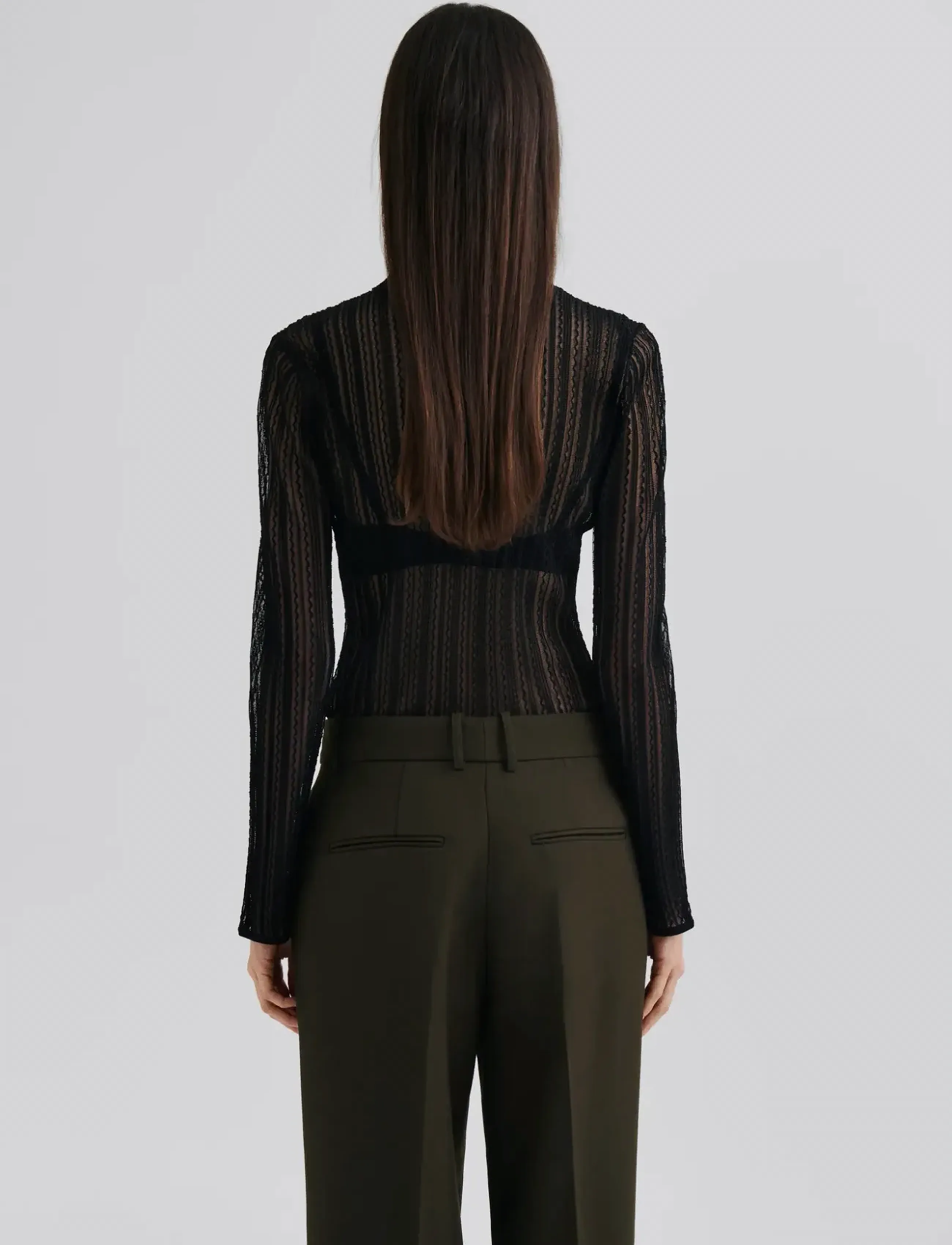 Malina - Zelie Sheer Knitted Turtleneck top - pulls à col roulé - black - 2