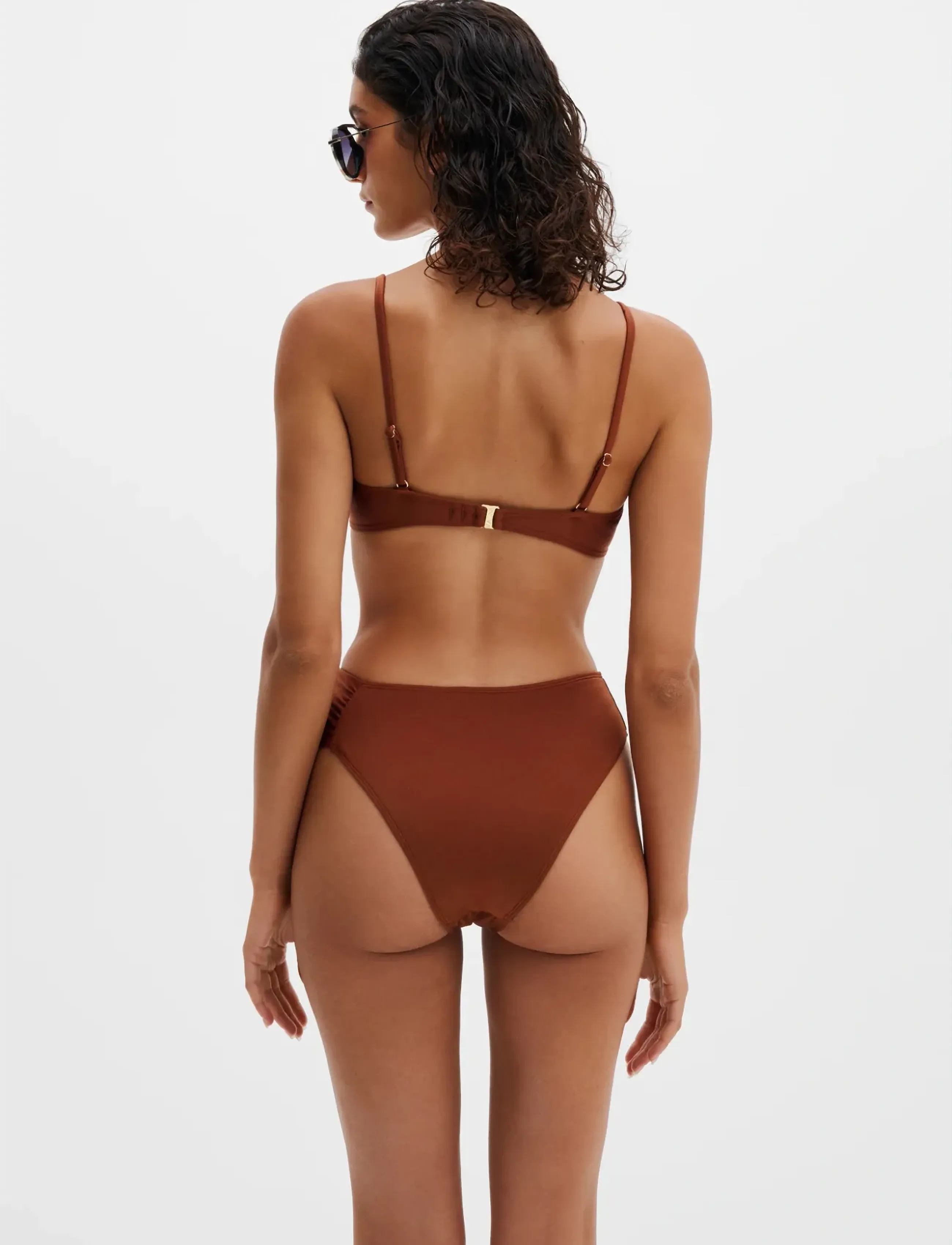 Malina - Tovere Cheeky High Rise Bikini Bottom - kõrge pihaga bikiinid - rust - 2
