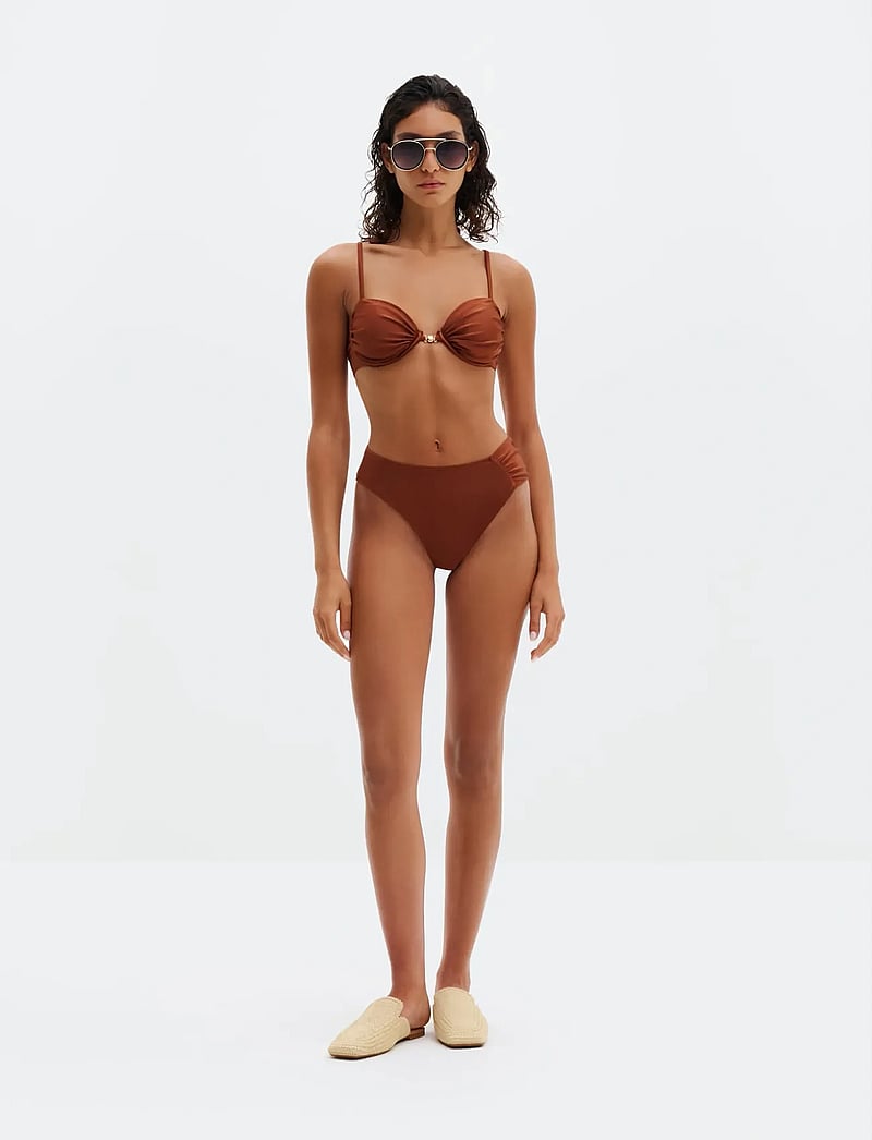 Malina - Tovere Cheeky High Rise Bikini Bottom - bikinihosen mit hoher taille - rust - 4