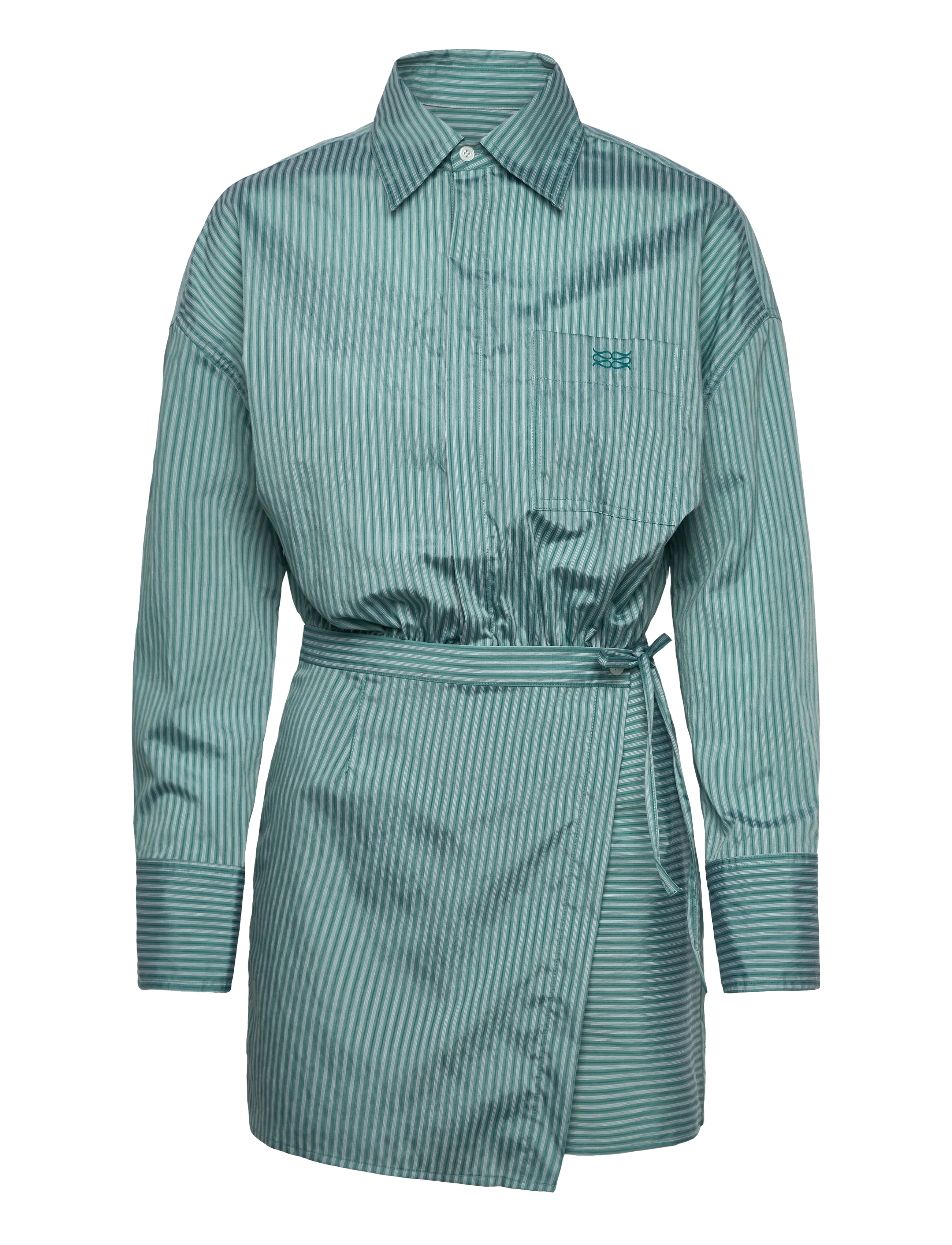 MALINA Portea Wrapped Shirt Kleid Blau - 44 - Damen