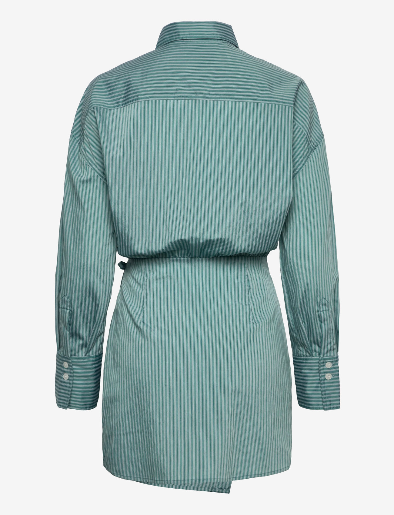 Malina - Portea Wrapped Shirt dress - särkkleidid - aqua stripe - 2