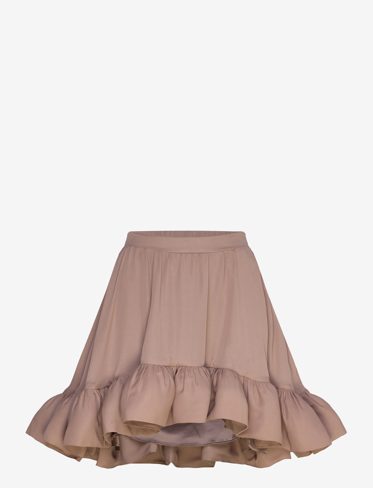 Malina - Cori Ruffled Hem Mini Skirt - kurze röcke - taupe - 0