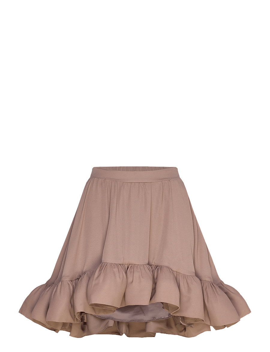 Malina - Cori Ruffled Hem Mini Skirt - kurze röcke - taupe - 0