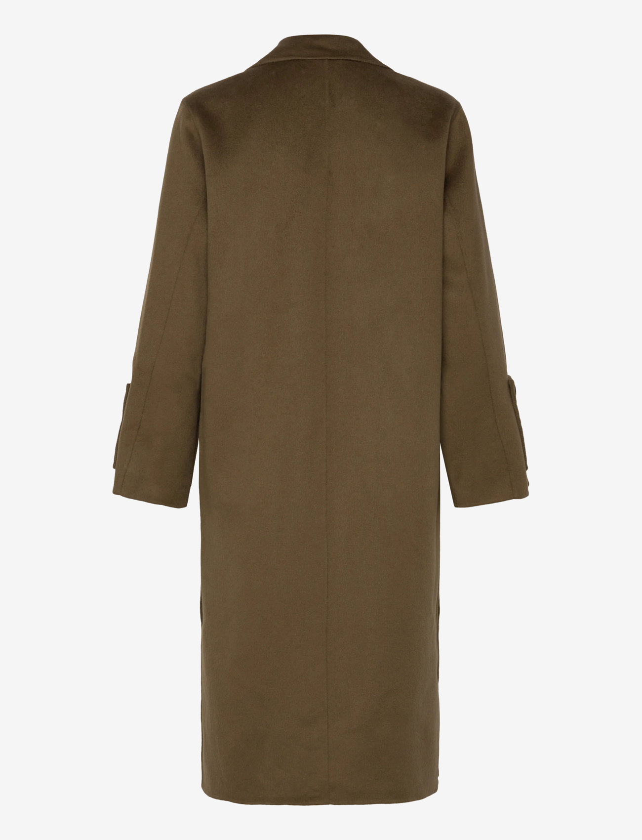 Malina - Elelia Cuff Detailed Wool Cashmere Silk coat - uldfrakker - olive - 2