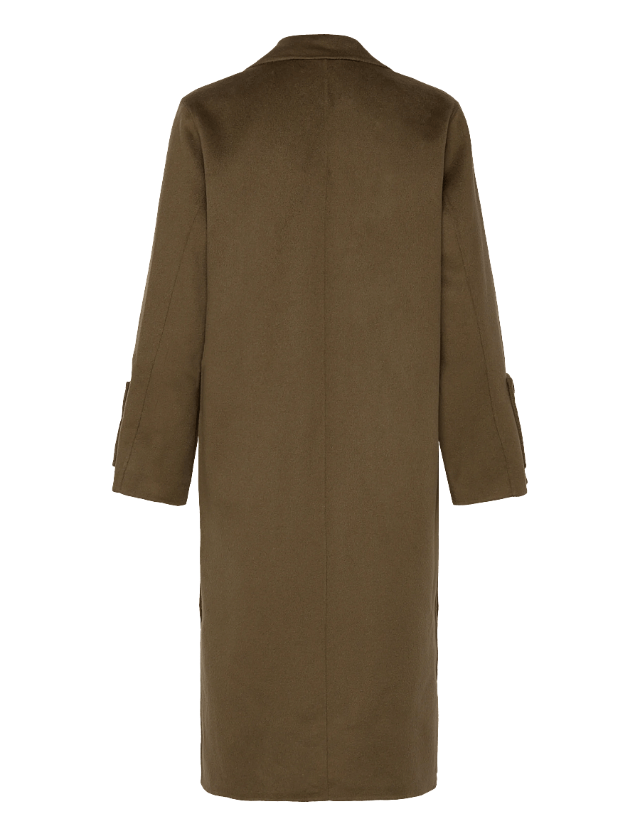 Malina - Elelia Cuff Detailed Wool Cashmere Silk coat - vestes d'hiver - olive - 2