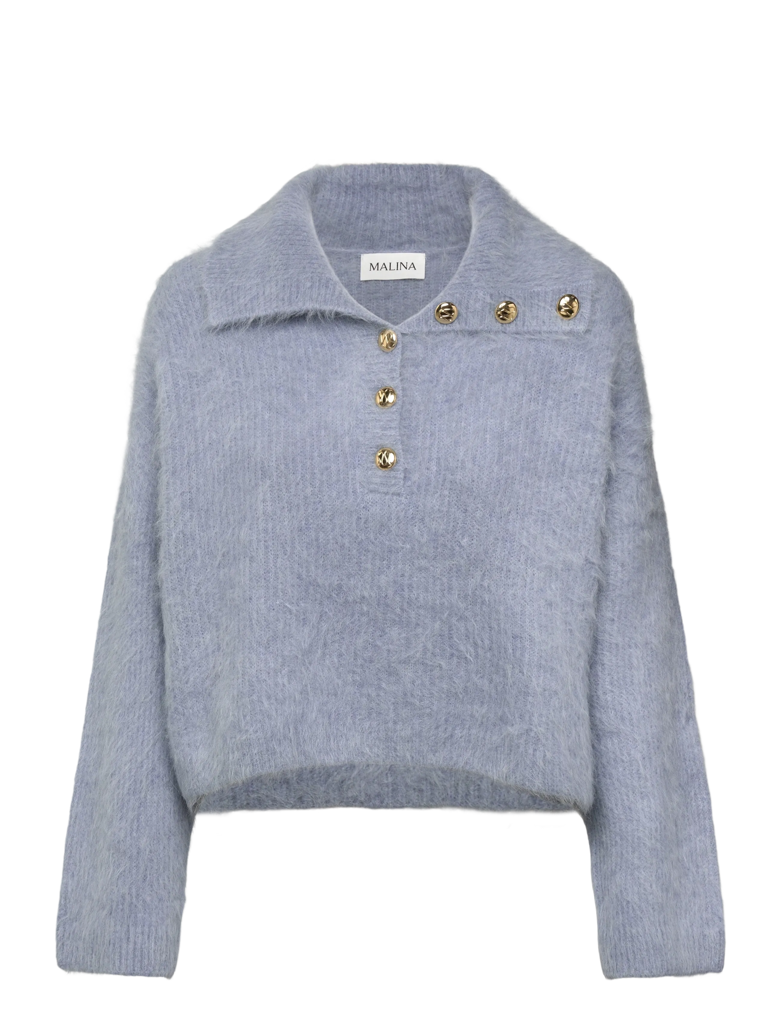 MALINA Yselle Alpaca Blend Pullover Blau - S - Damen