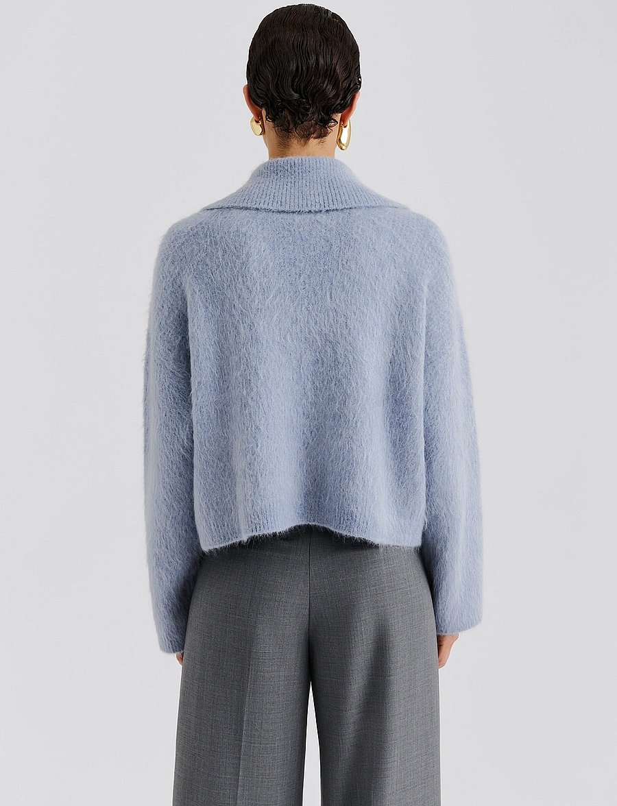 Malina - Yselle Alpaca Blend Sweater - sviitrid - blue - 3