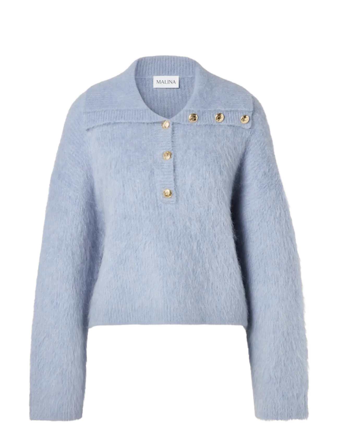 Malina Yselle Alpaca Blend Sweater - Kläder - PEARL / blue