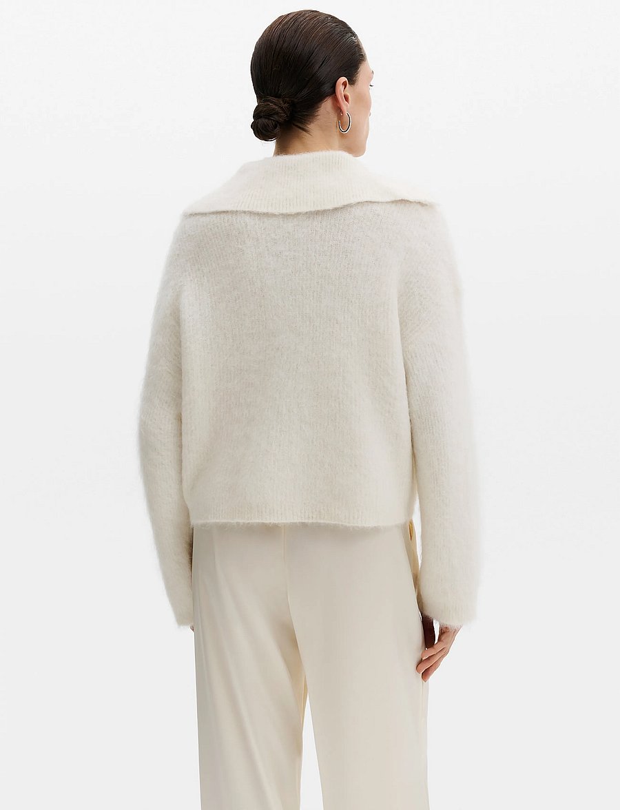 Malina - Yselle Alpaca Blend Sweater - tröjor - pearl - 3