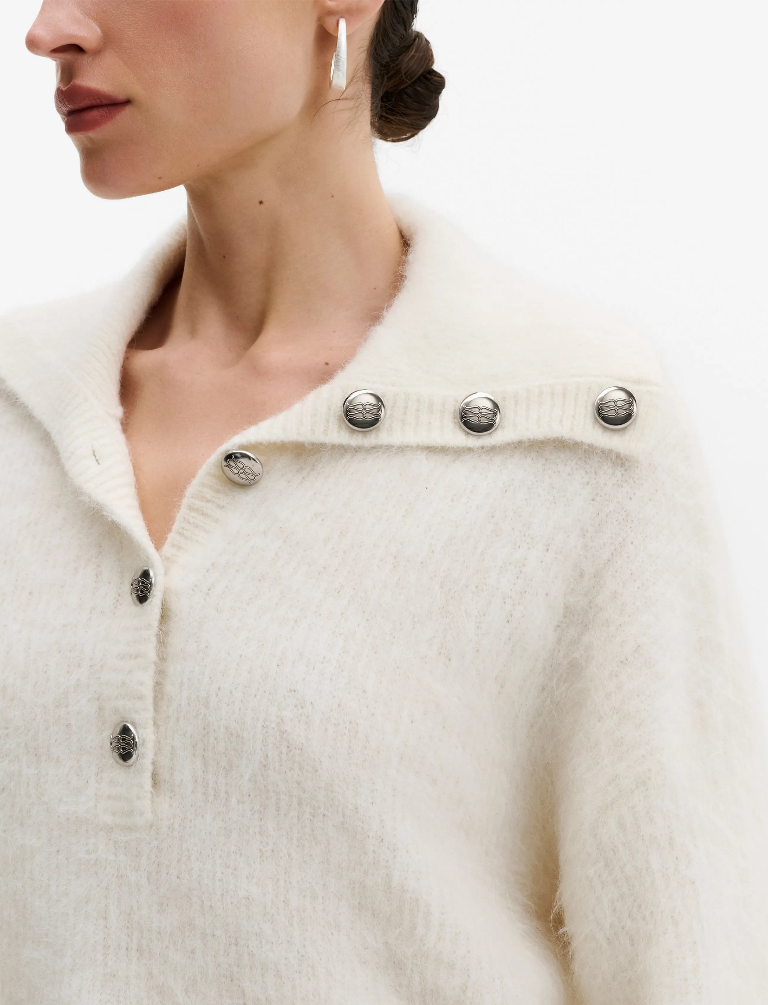 Malina - Yselle Alpaca Blend Sweater - tröjor - pearl - 5