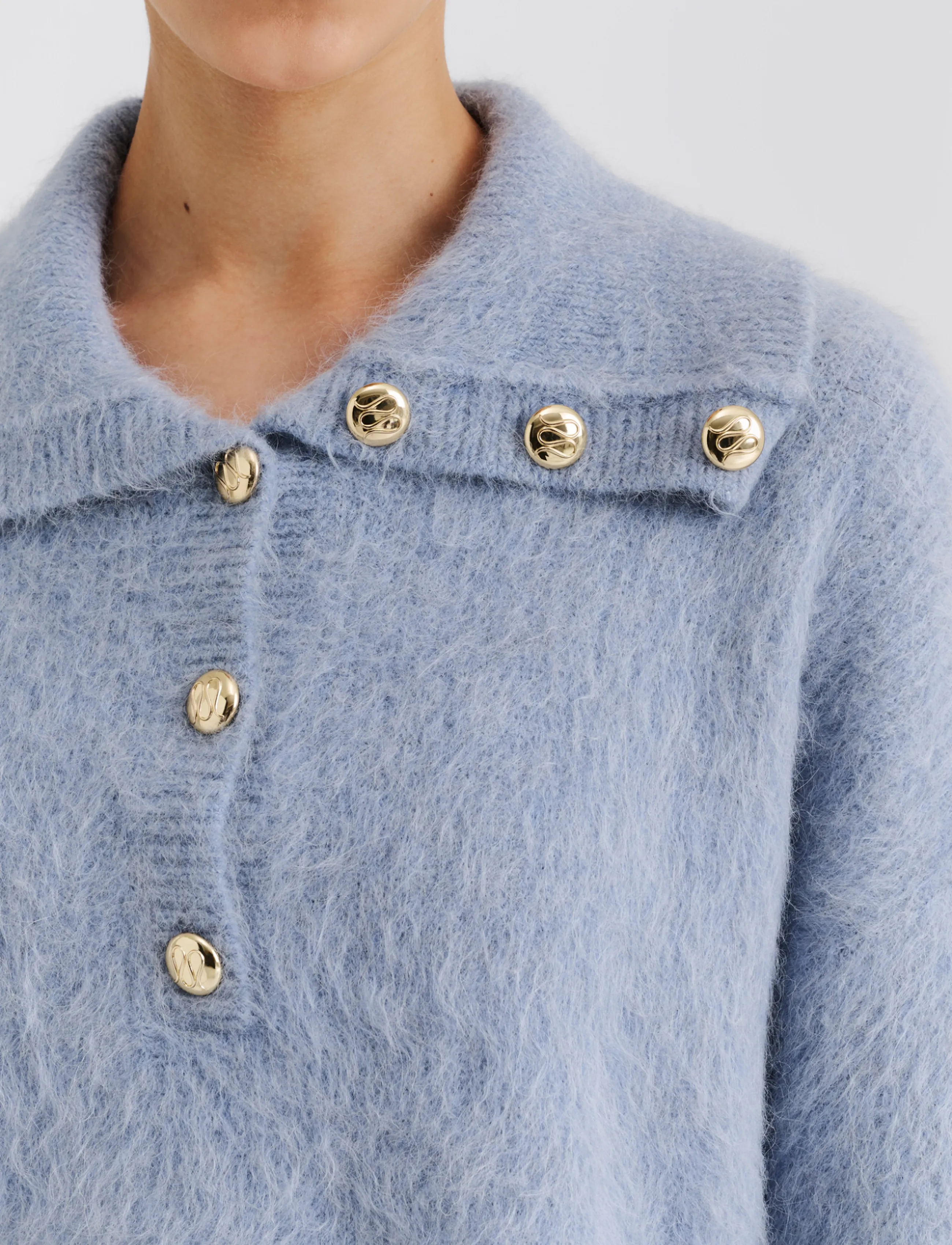 Malina - Yselle Alpaca Blend Sweater - tröjor - pearl - 4