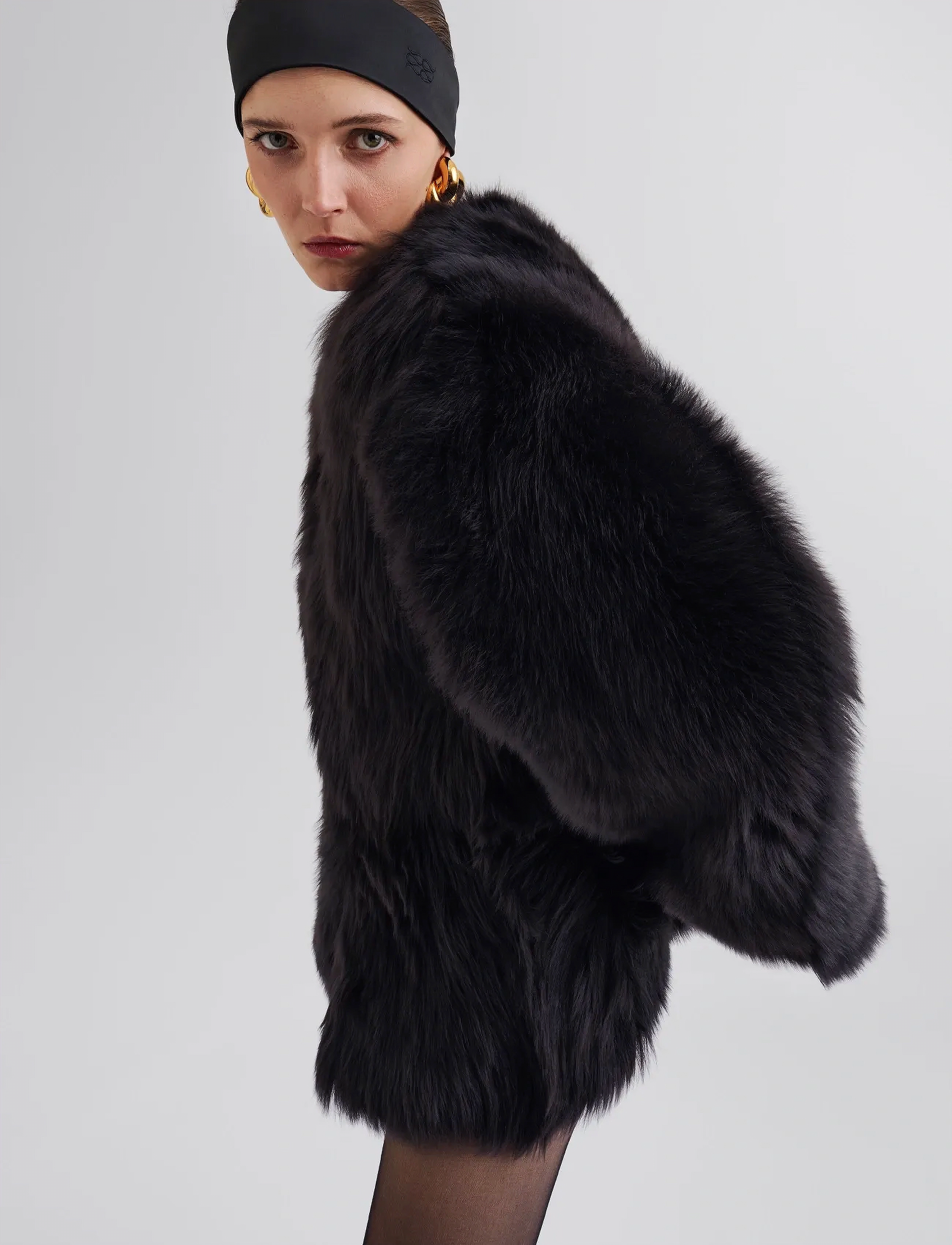 Malina - Jana Shearling Jacket - wolljacken - black - 5