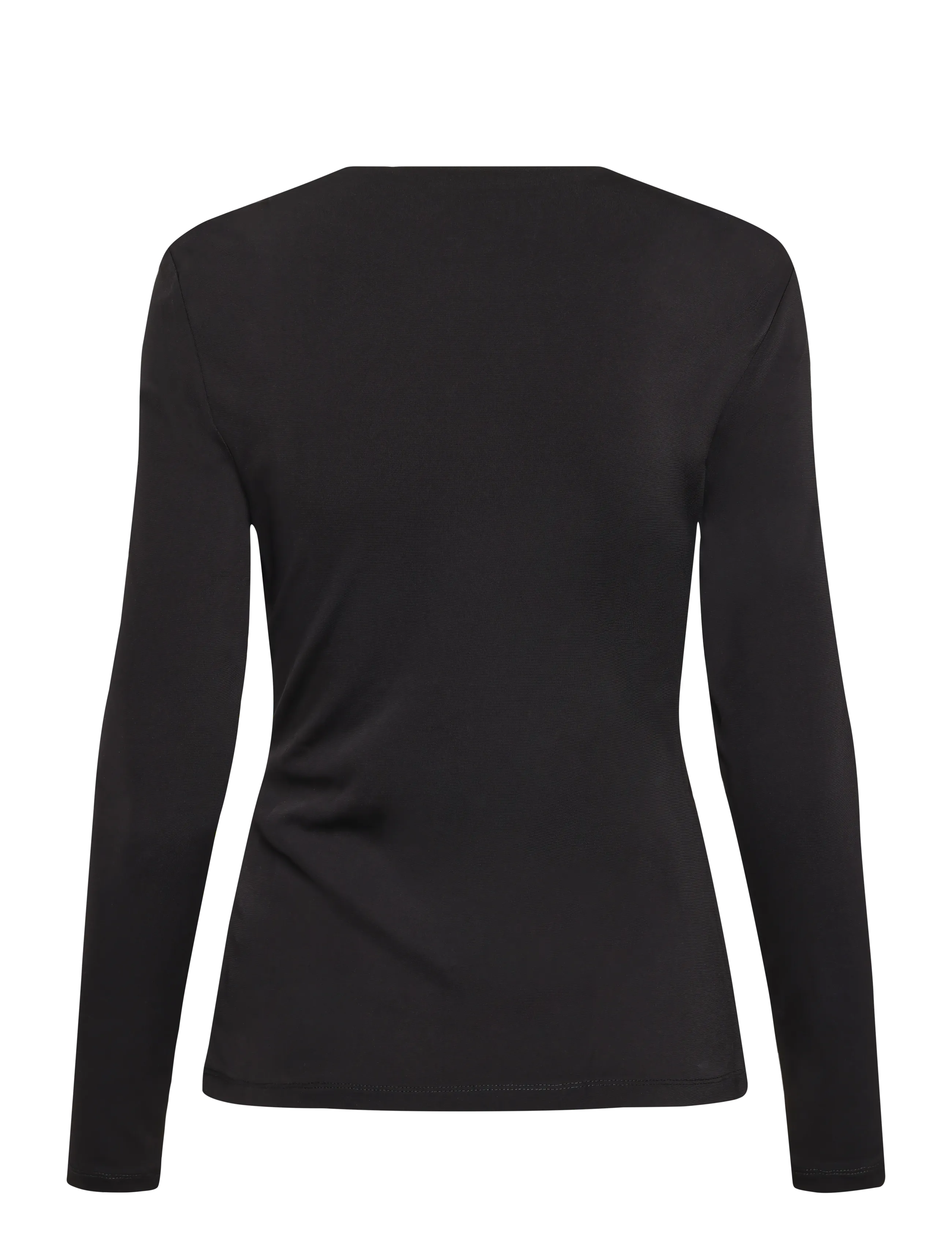Malina - Mailey  Jersey Brooch Long Sleeve Top - black - 1