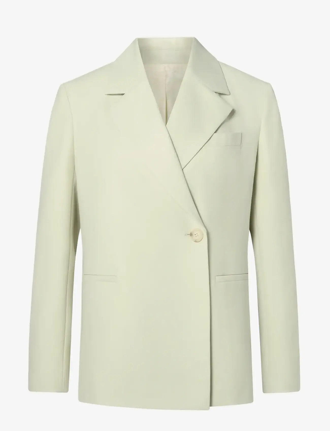 Malina - Yelena Asymmetric Blazer - enkeltradede blazere - sage - 1