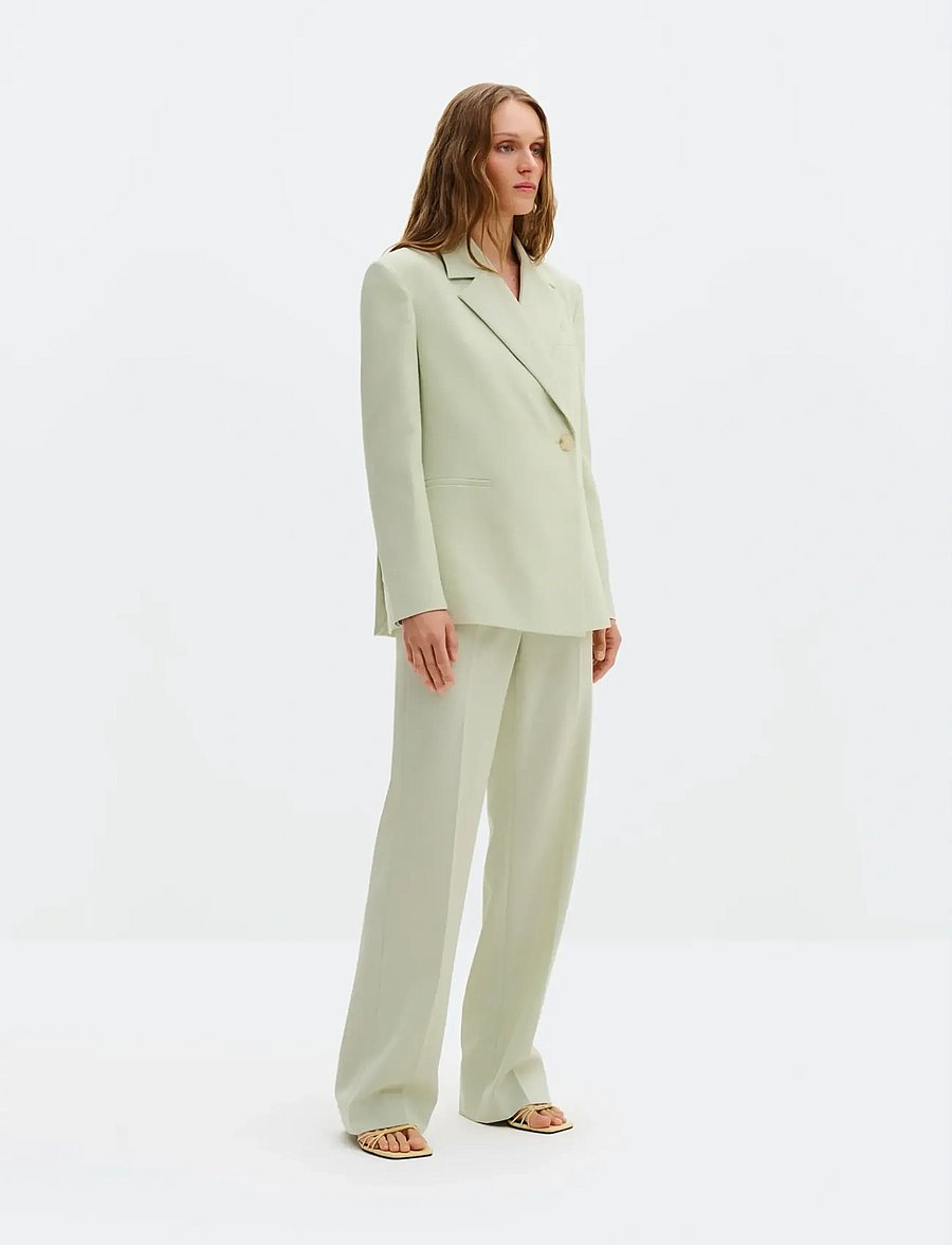Malina - Yelena Asymmetric Blazer - einreihige blazer - sage - 3