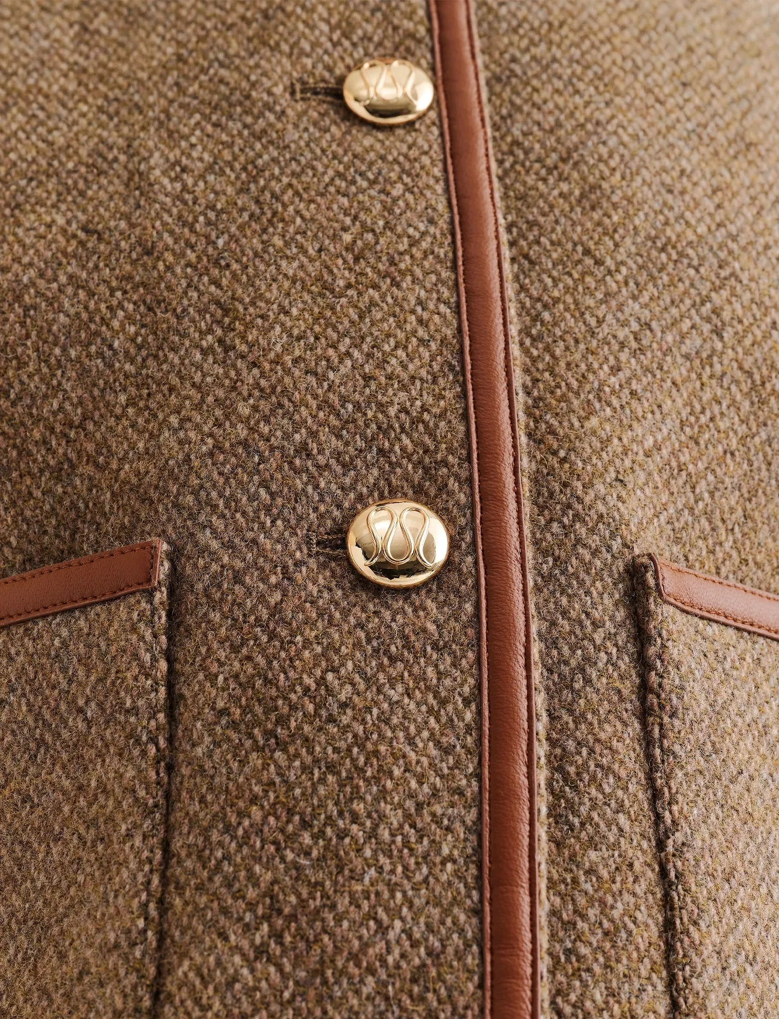 Malina - Ninette Dressed Wool Jacket - winterjacken - taupe - 4