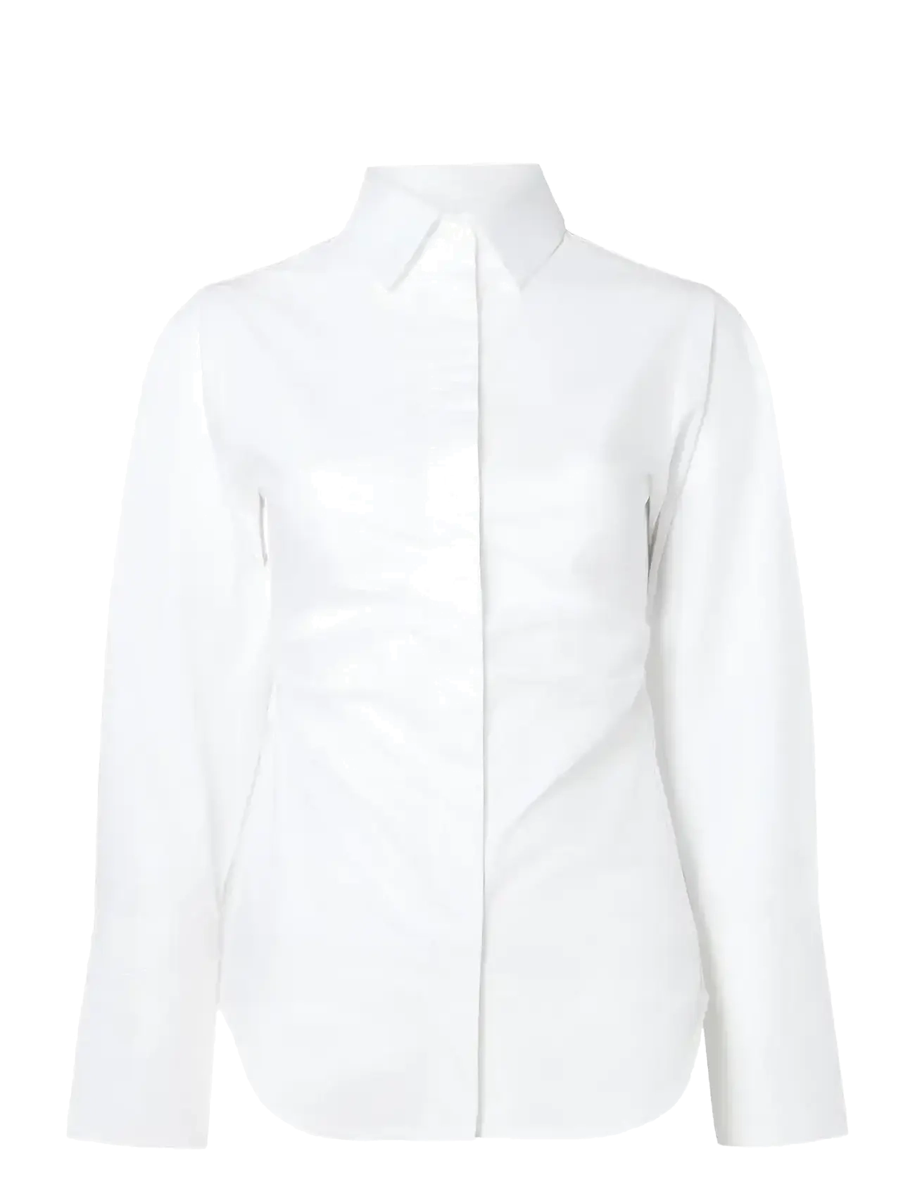 MALINA Calisa Fitted Poplin Shirt Weiß - 42 - Damen