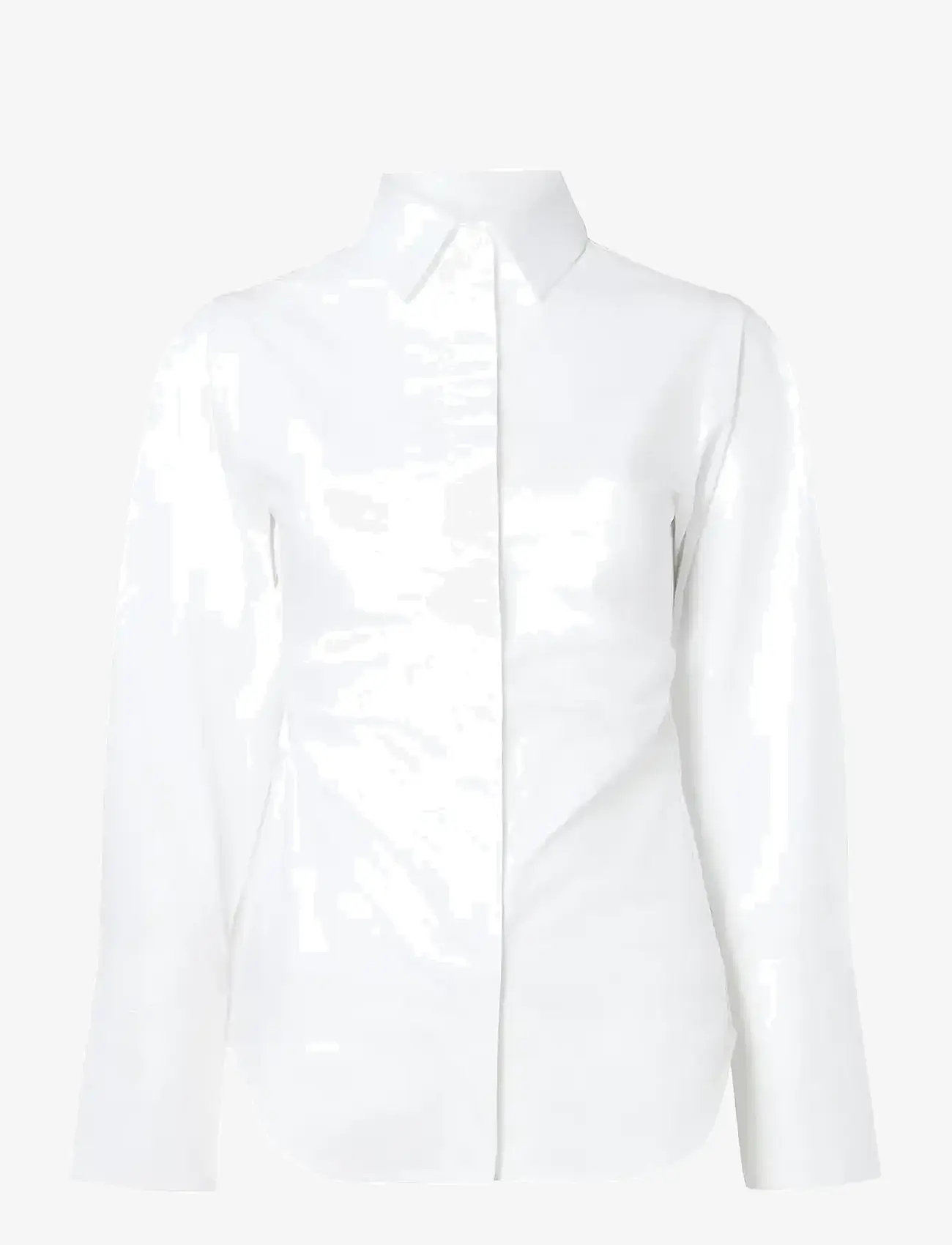Malina - Calisa Fitted Poplin shirt - jeansskjortor - white - 1