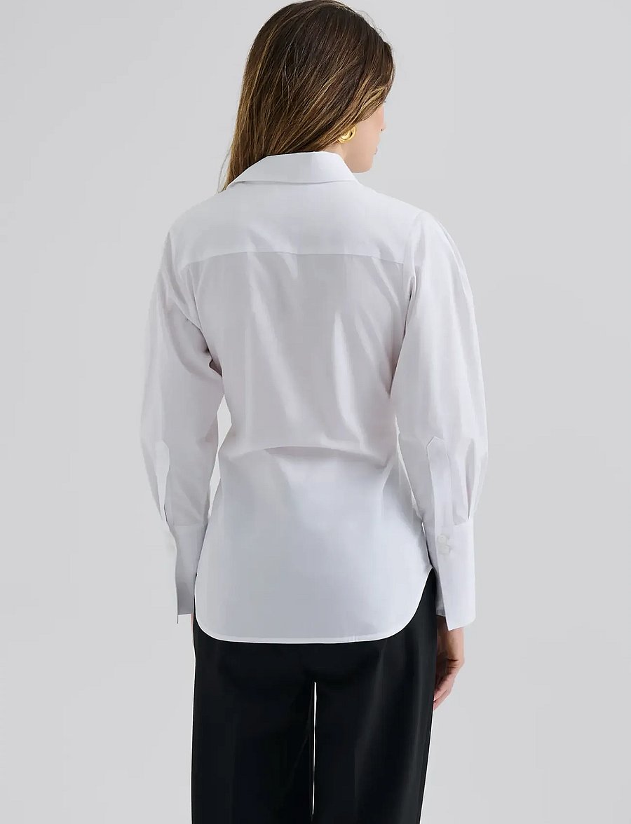 Malina - Calisa Fitted Poplin shirt - jeanshemden - white - 2