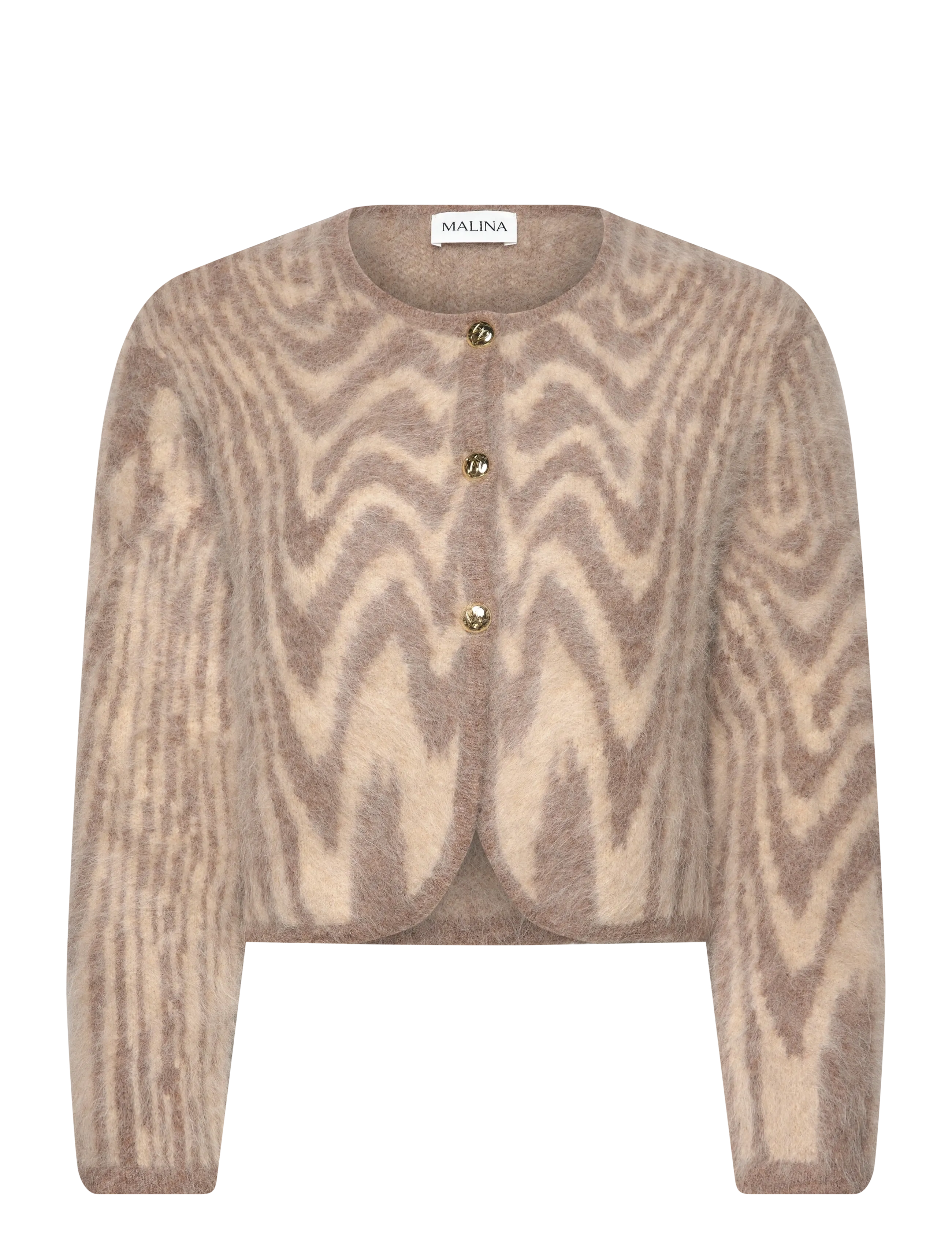 MALINA Aislinn Alpaca Blend Cardigan Beige - M - Damen