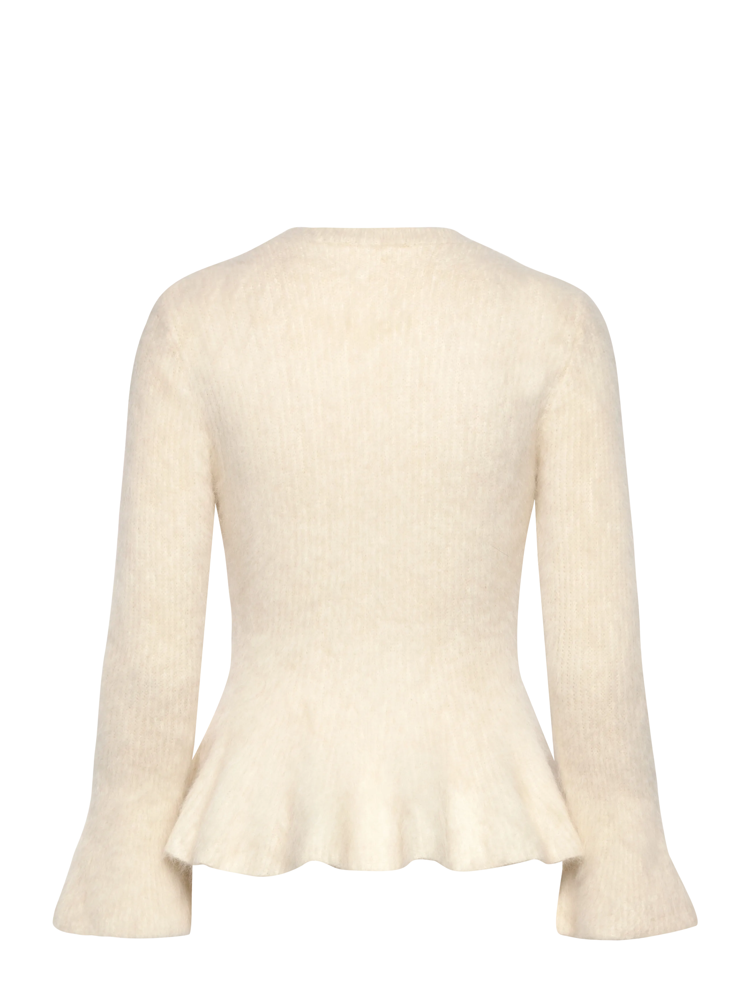 Malina - Leandra Alpaca Blend Peplum top - sweaters - vanilla - 2