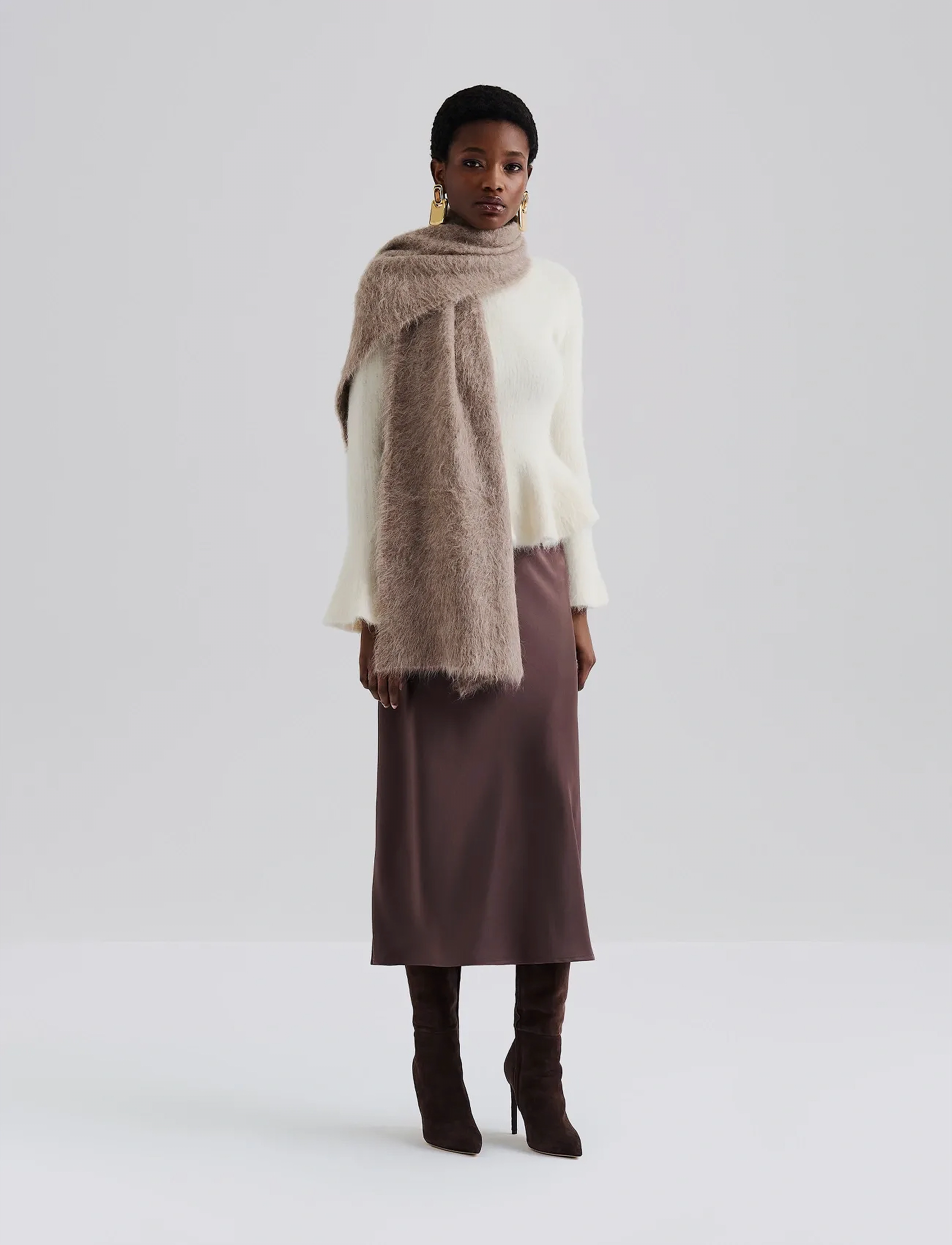 Leandra Alpaca Blend Peplum Top