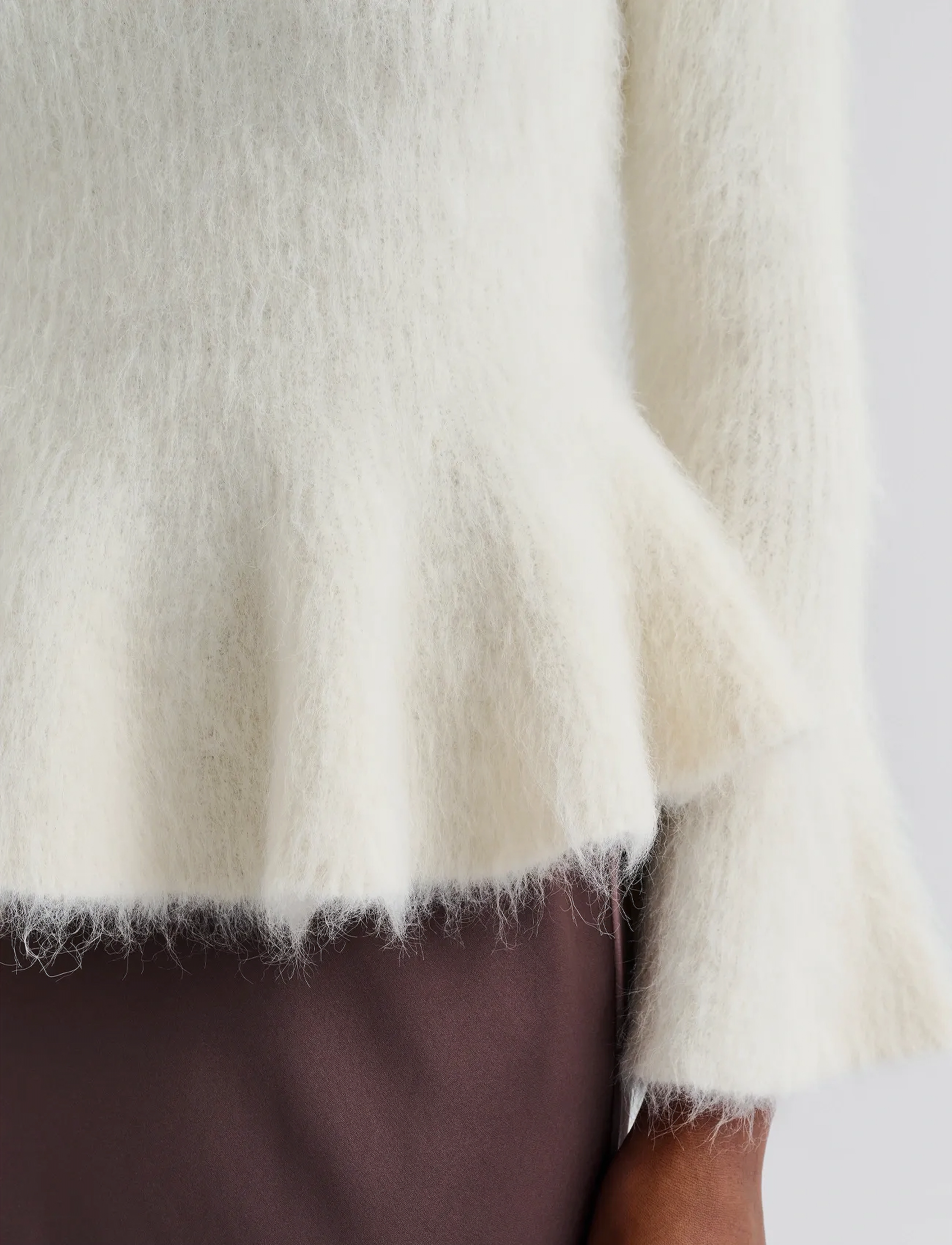 Malina - Leandra Alpaca Blend Peplum top - sweaters - vanilla - 5
