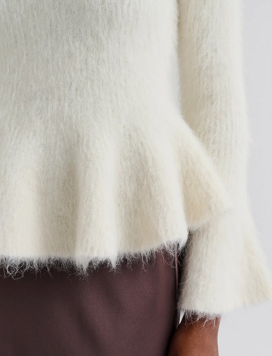 Malina - Leandra Alpaca Blend Peplum top - pullover - vanilla - 5