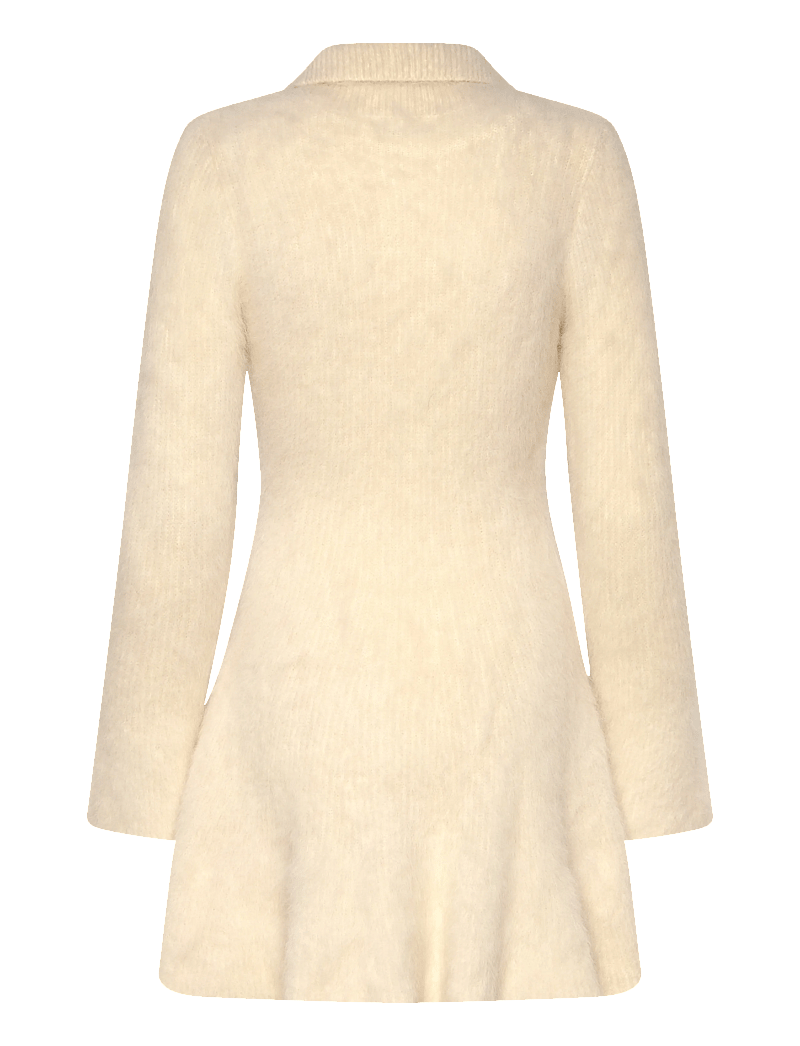 Malina - Emelise Aplaca Blend Knitted Mini dress - kootud kleidid - vanilla - 2