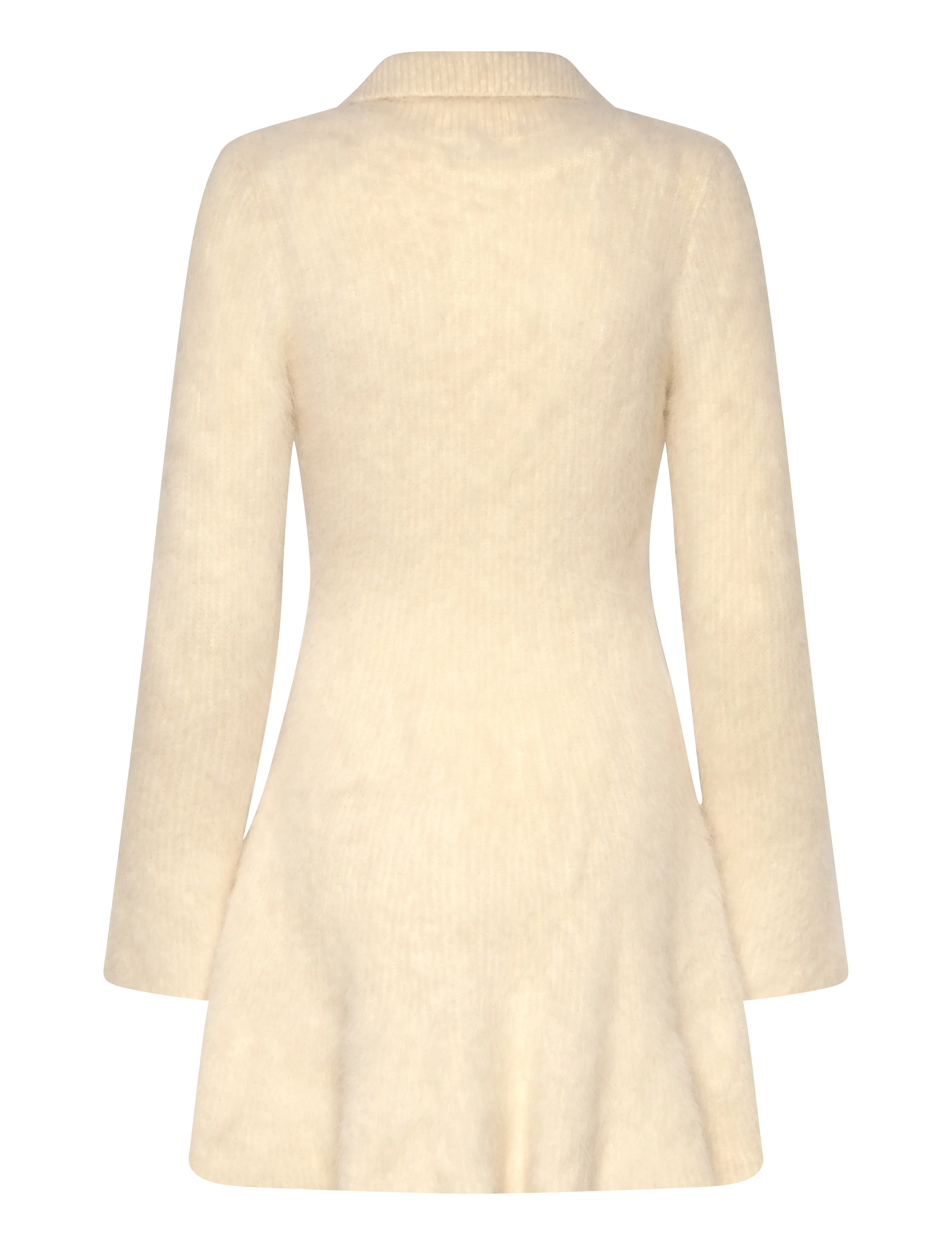 Malina - Emelise Aplaca Blend Knitted Mini dress - krótkie sukienki - vanilla - 2