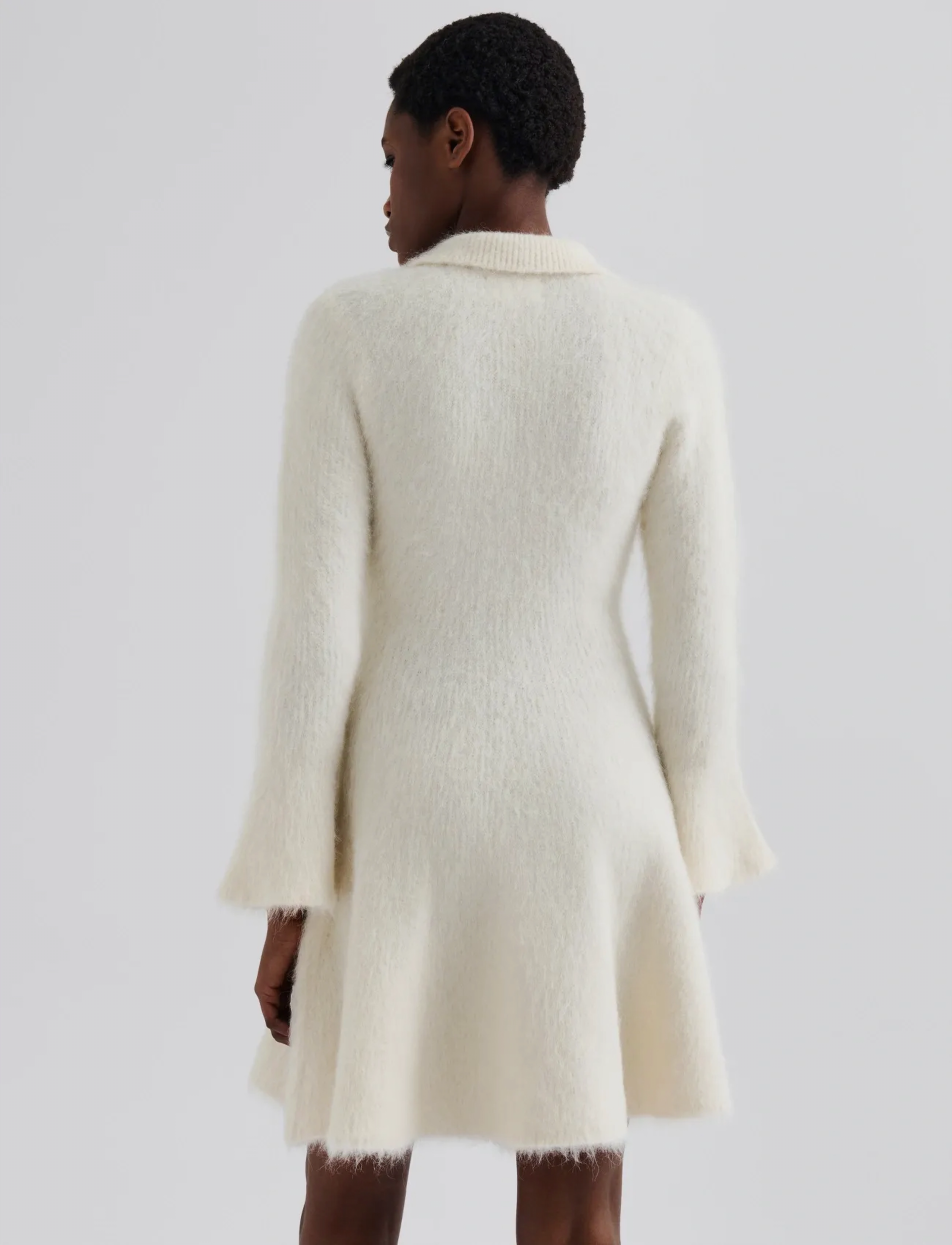 Malina - Emelise Aplaca Blend Knitted Mini dress - krótkie sukienki - vanilla - 3