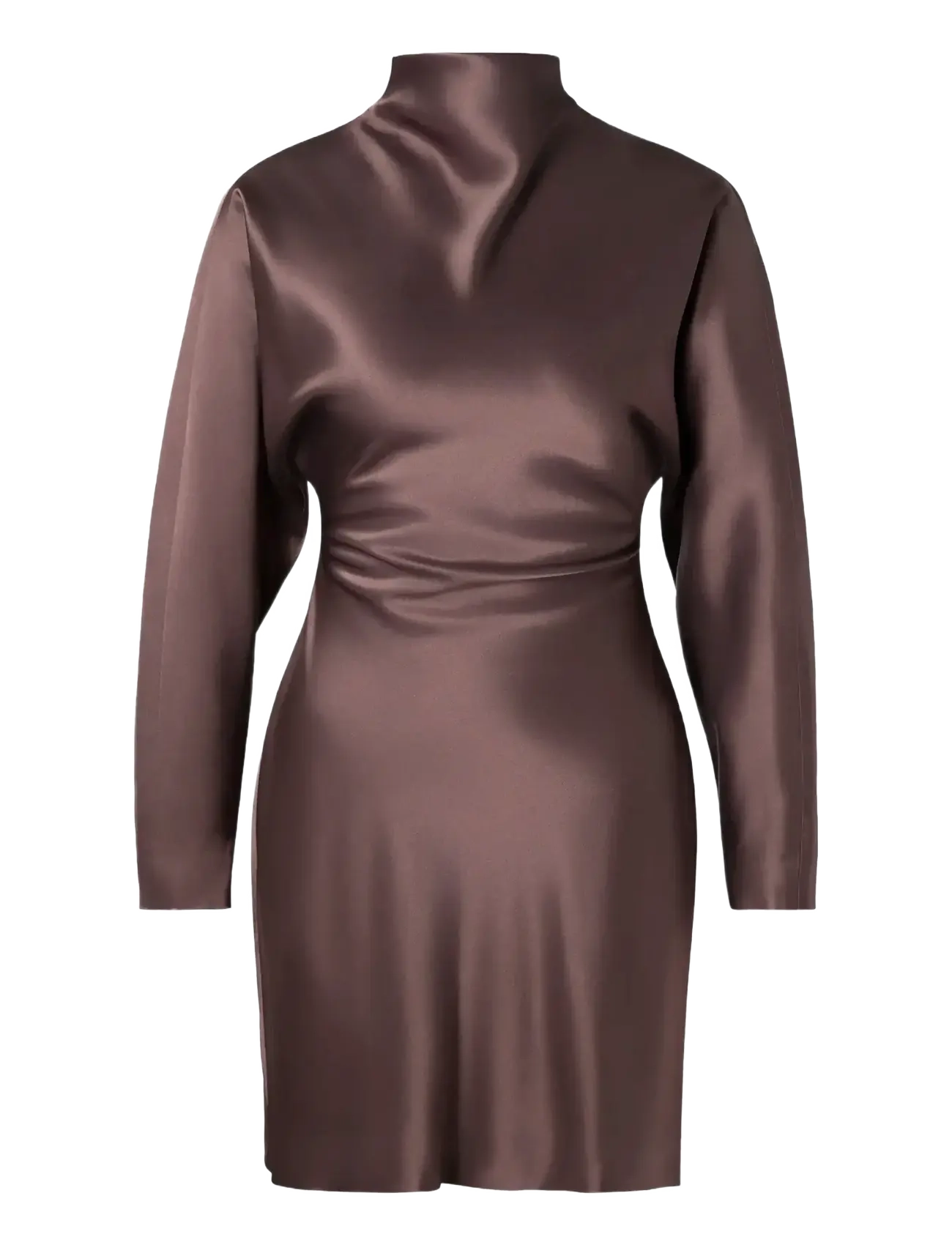MALINA Zora Barrel Lange Ärmel Mini Kleid Braun - 40 - Damen