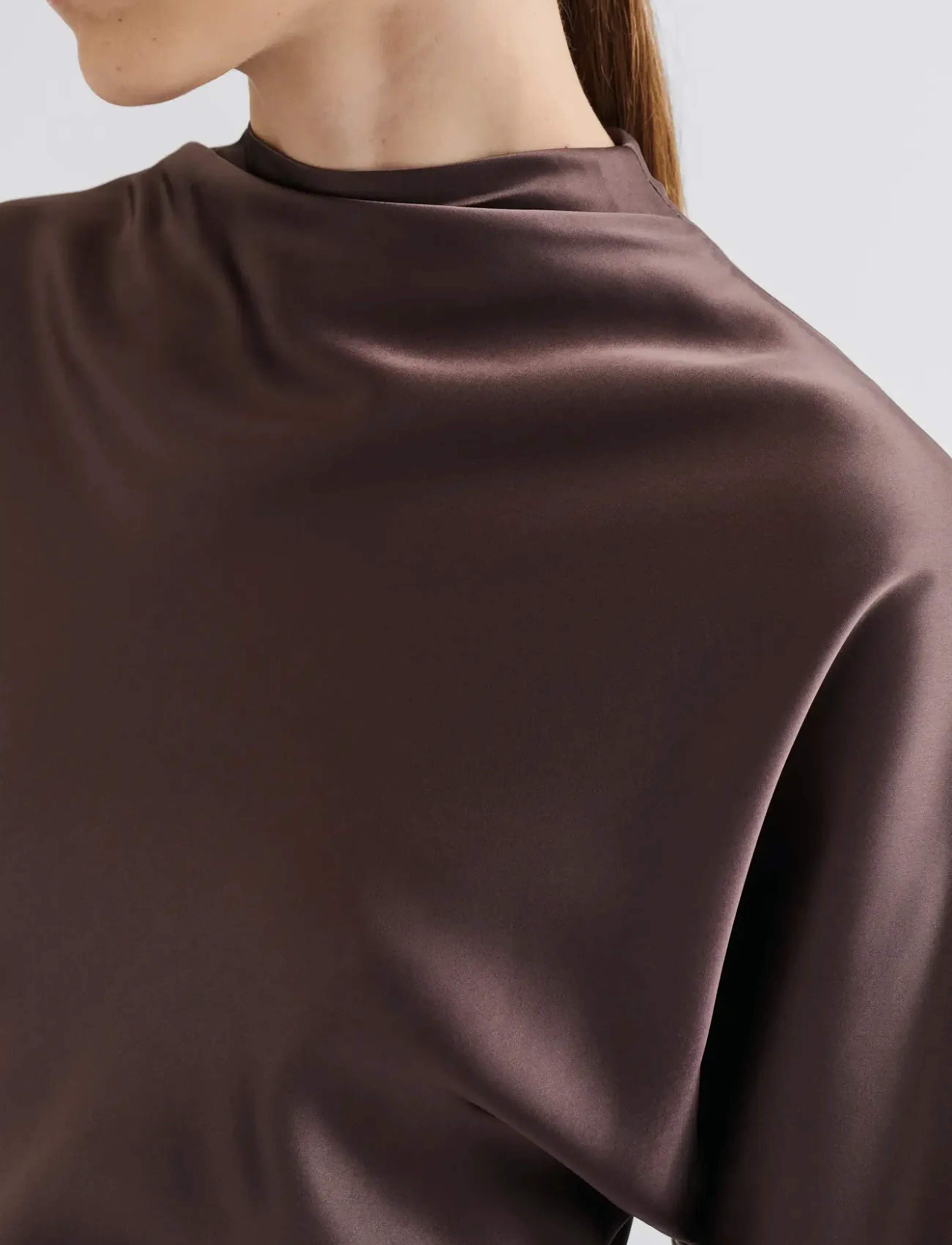 Malina - Zora Barrel Long Sleeve Mini dress - partykleider - chocolate - 4