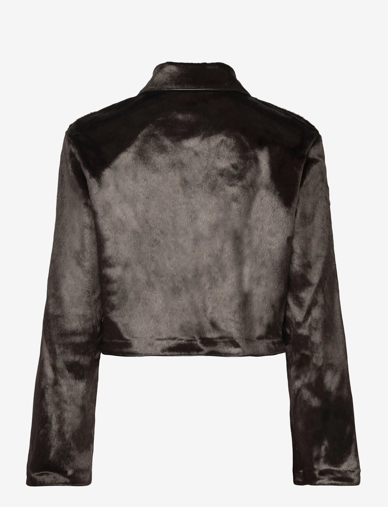 Malina - Seressa Faux Pony Hair Boxy Jacket - fuskpäls - chocolate - 2