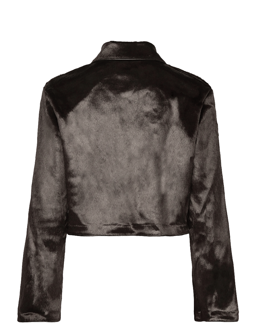 Malina - Seressa Faux Pony Hair Boxy Jacket - fausse fourrure - chocolate - 2