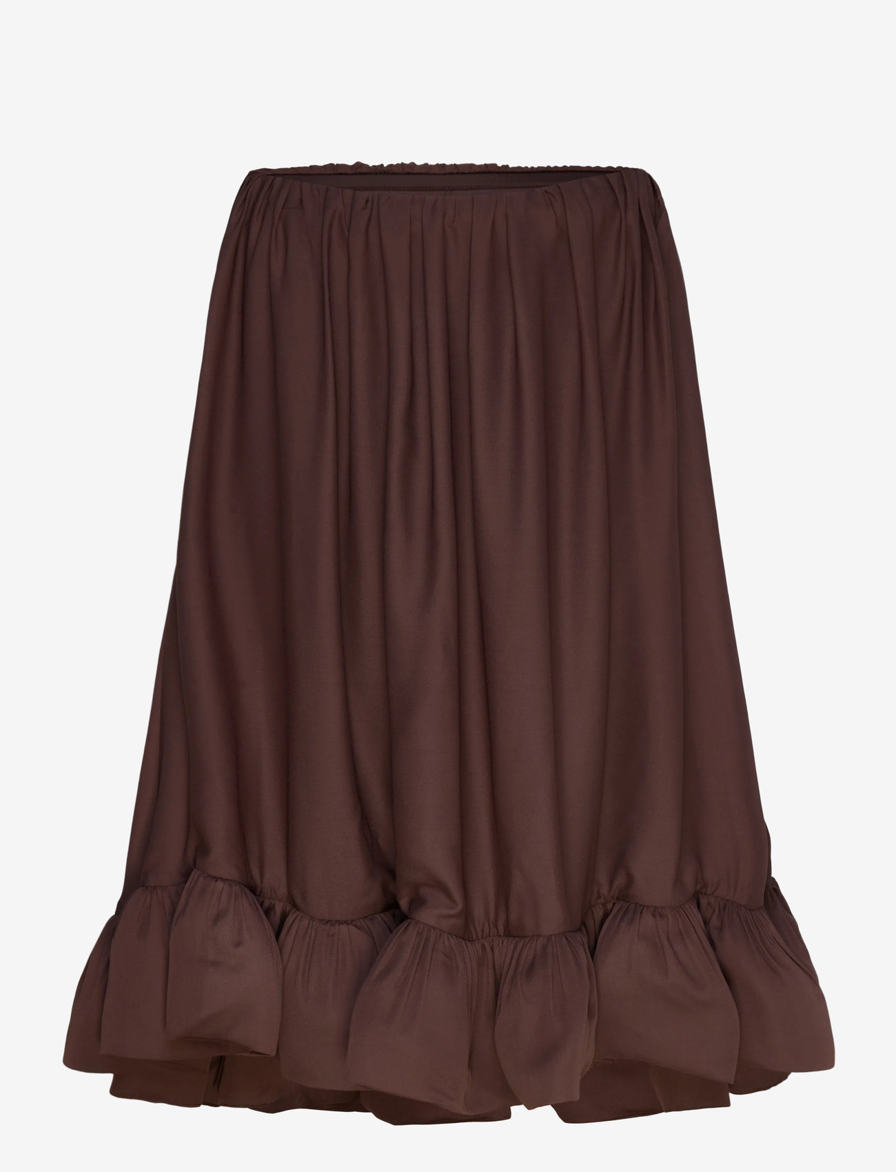 Malina - Mikala Strapless Ruffled Mini dress - chocolate - 1